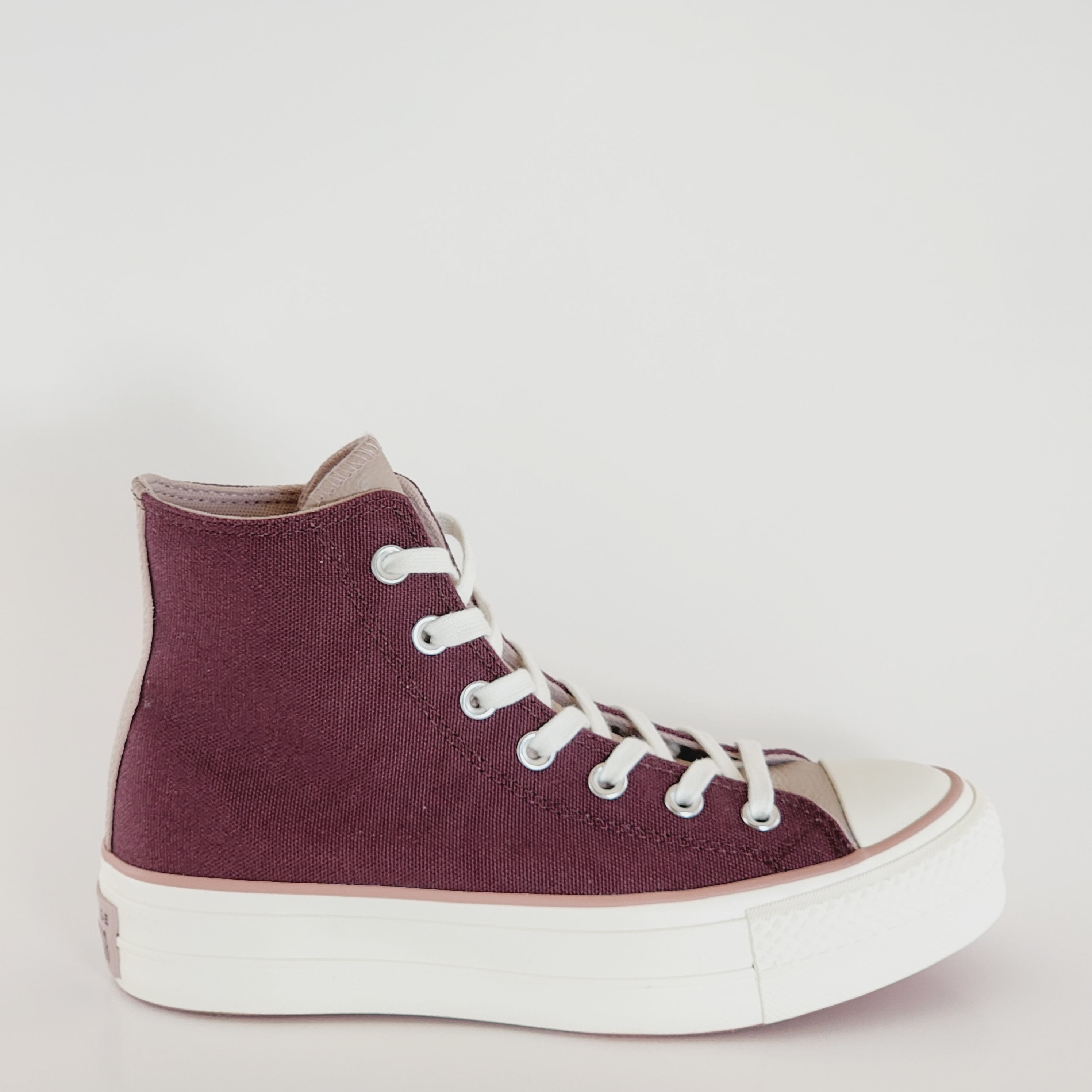 Converse CTAS Hi Lift Dark Wine/Stone Mauve Women's Platform Sneaker A03721C NWT