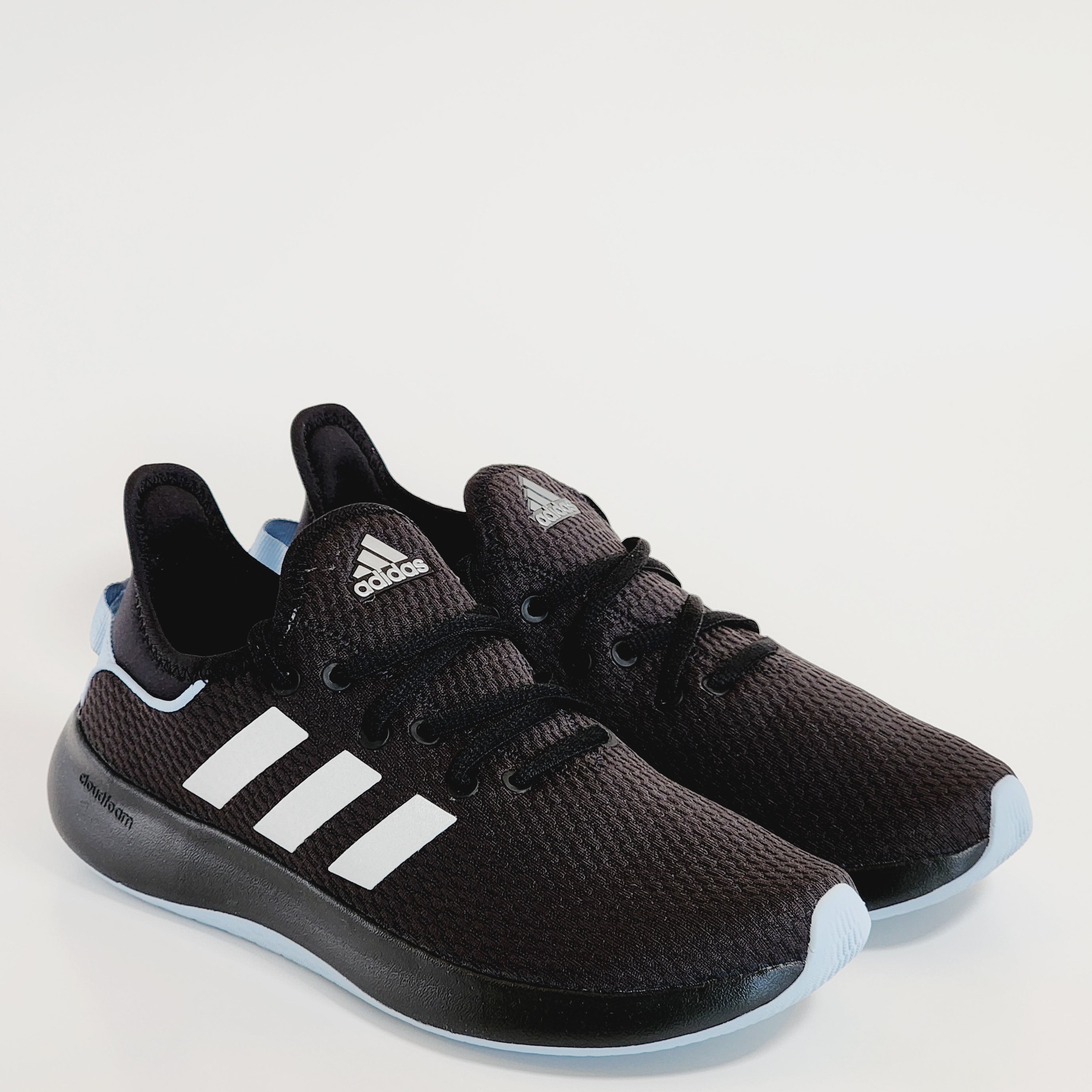 Adidas Cloudfoam Pure Core Black/Silver Metallic Women's Sneakers IG73 Adidas Cloudfoam Pure Core Black/Silver Metallic Women's Sneakers IG73