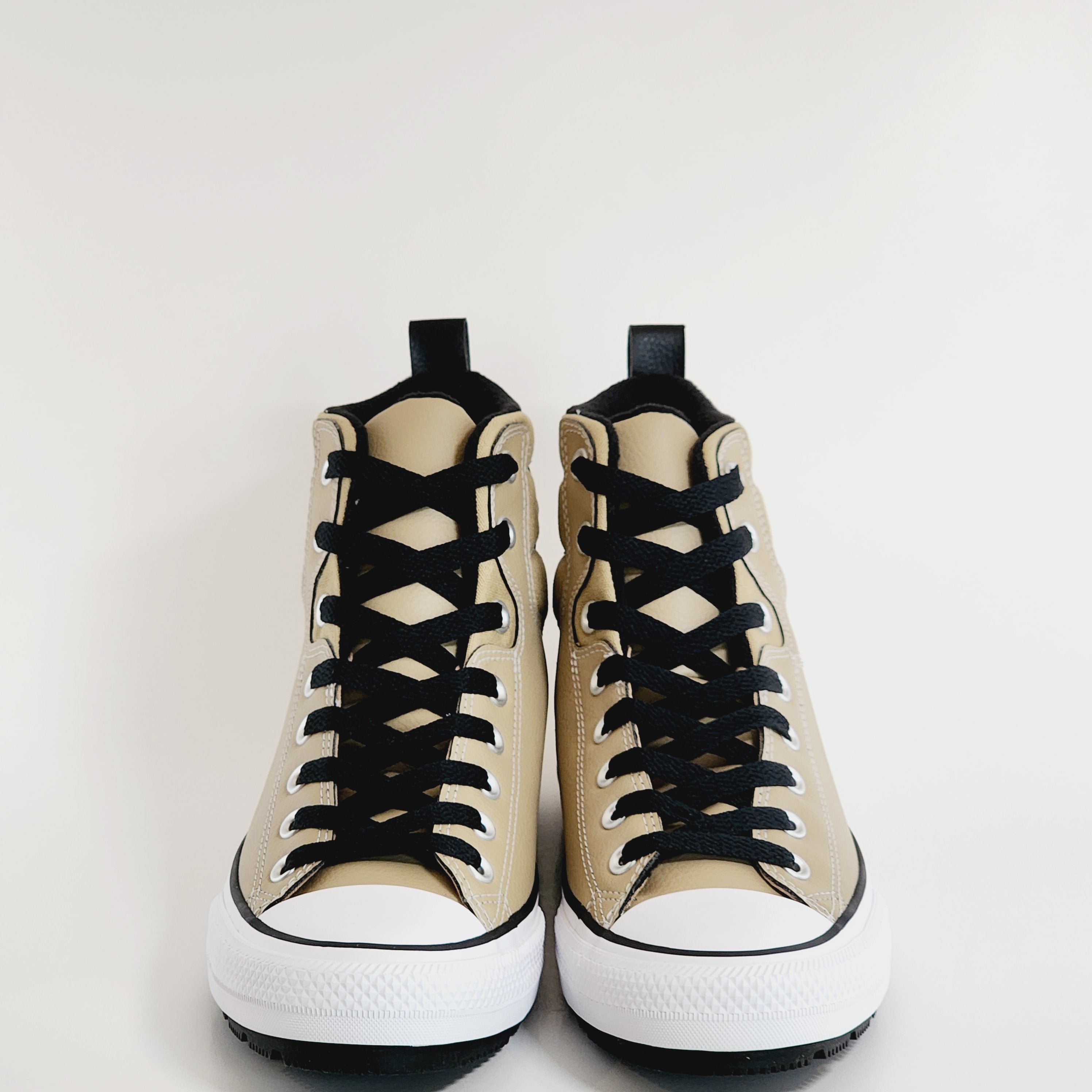 Converse CTAS Hi Berkshire Boot Nomad Khaki/Black Leather Sneakers A04475C NWT