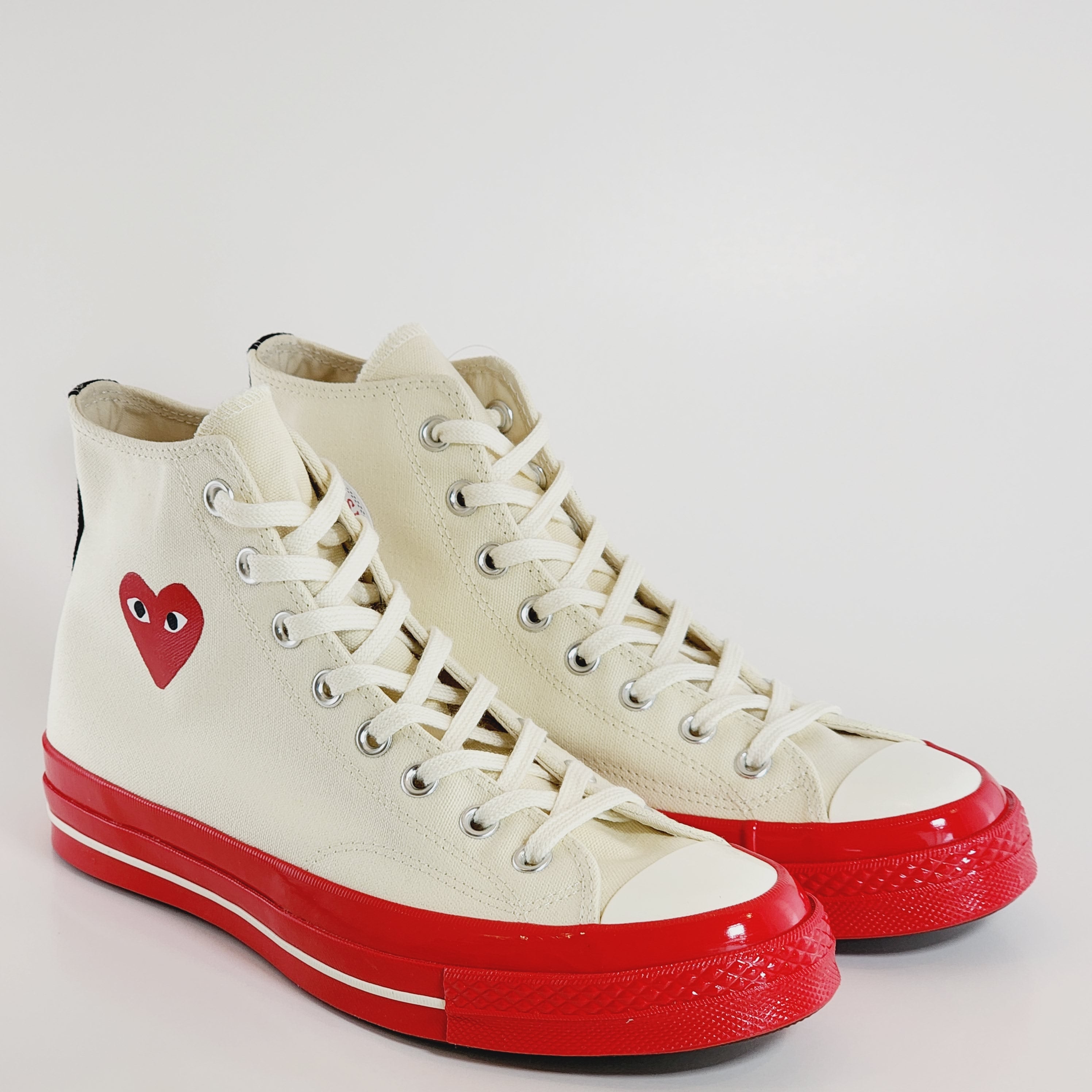Converse x Comme des Garçons PLAY Chuck 70 Hi Pristine/Red/Egret Sneak