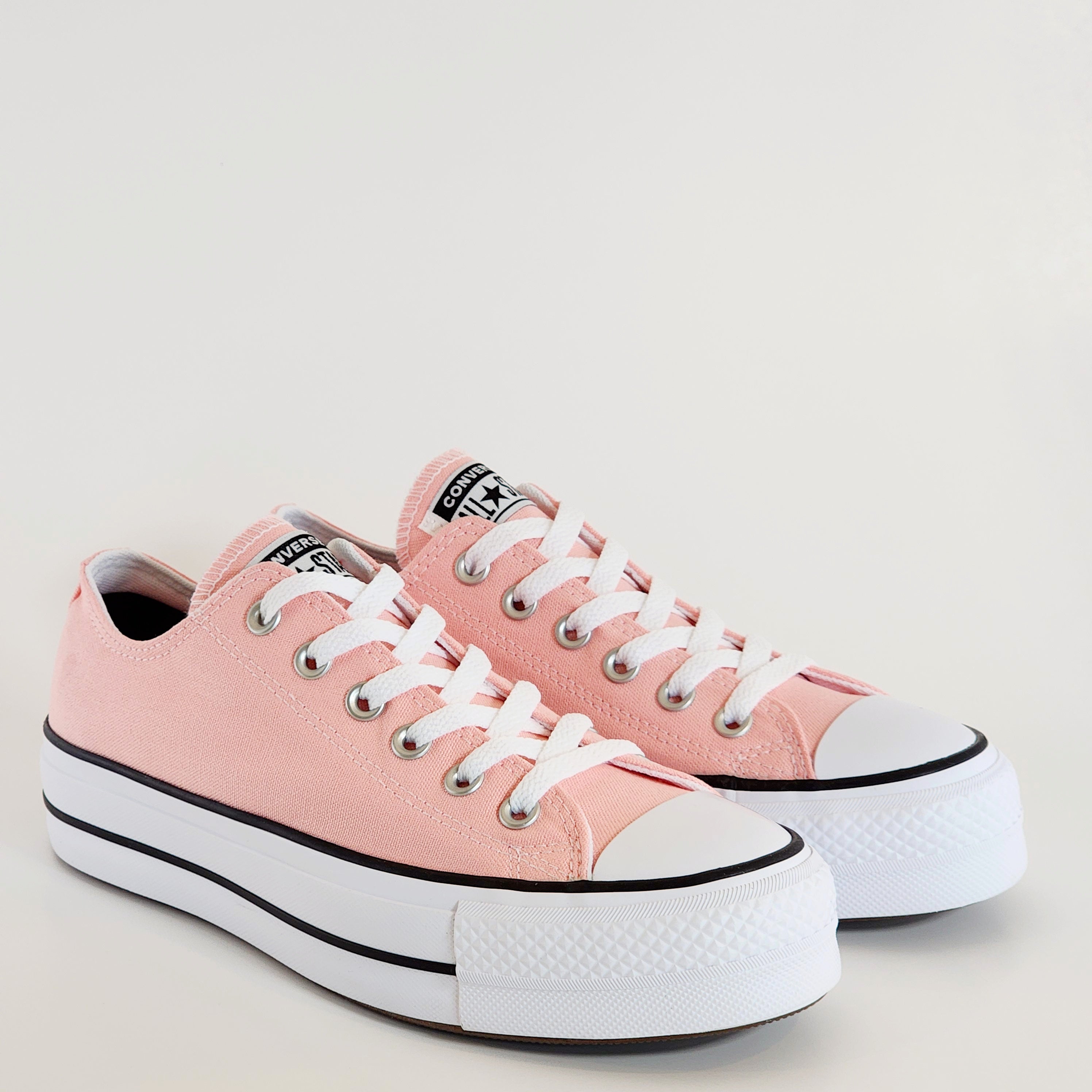 Converse CTAS Lift Ox Bleached Coral Canvas Women's Platform Sneaker A