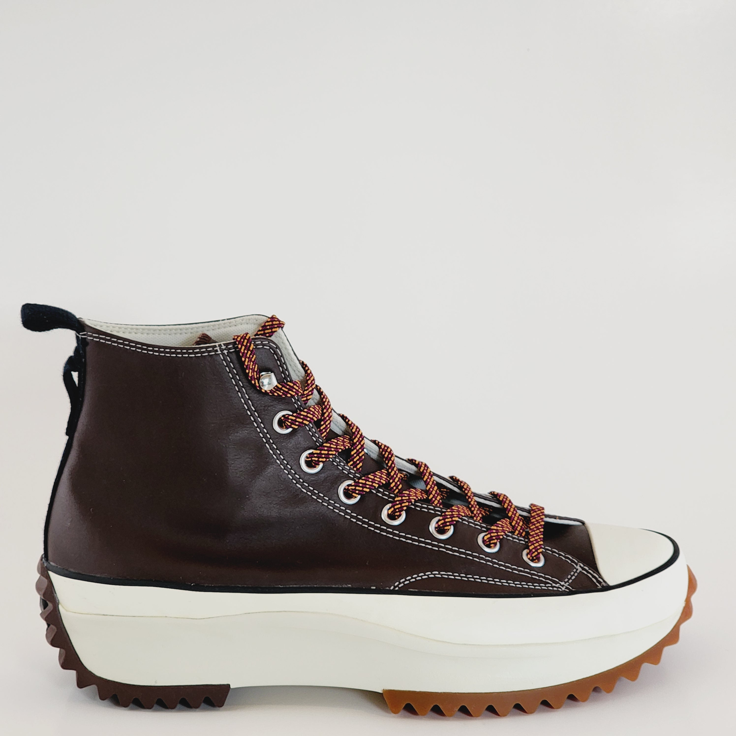 Converse Run Star Hike 'Dark Root Egret' Men's Leather Sneakers A03742C NWT
