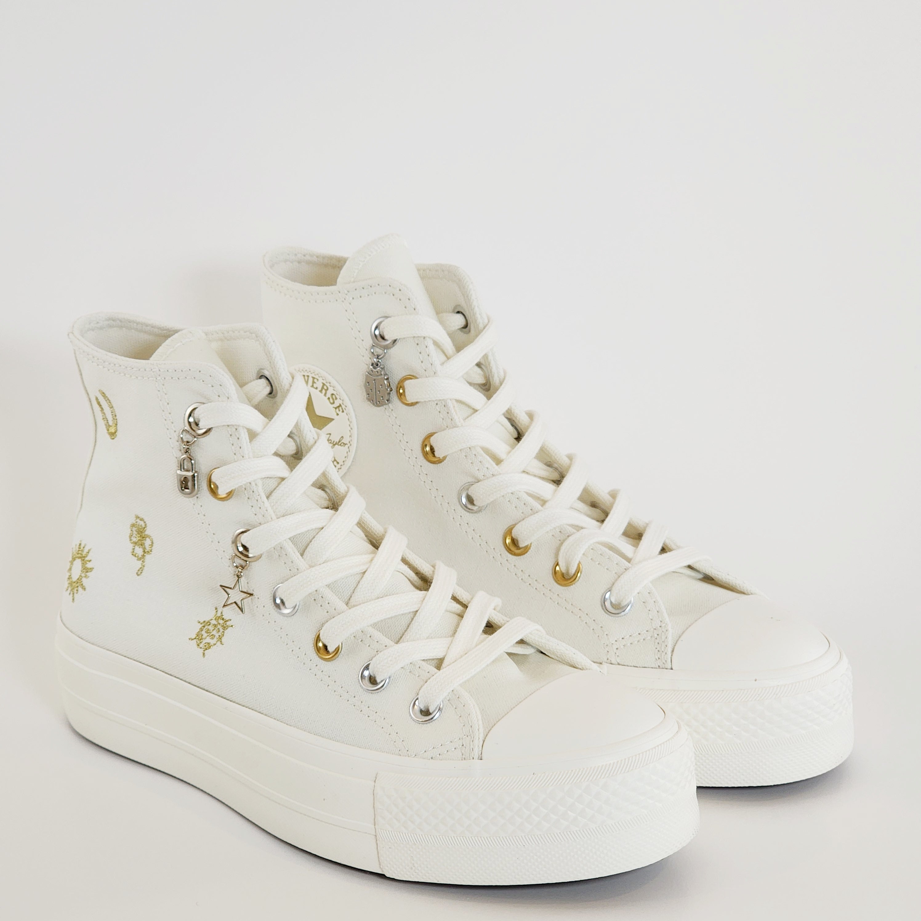 Converse CTAS Lift Hi Luck Charms Women's Platform Sneakers A13406C NWT