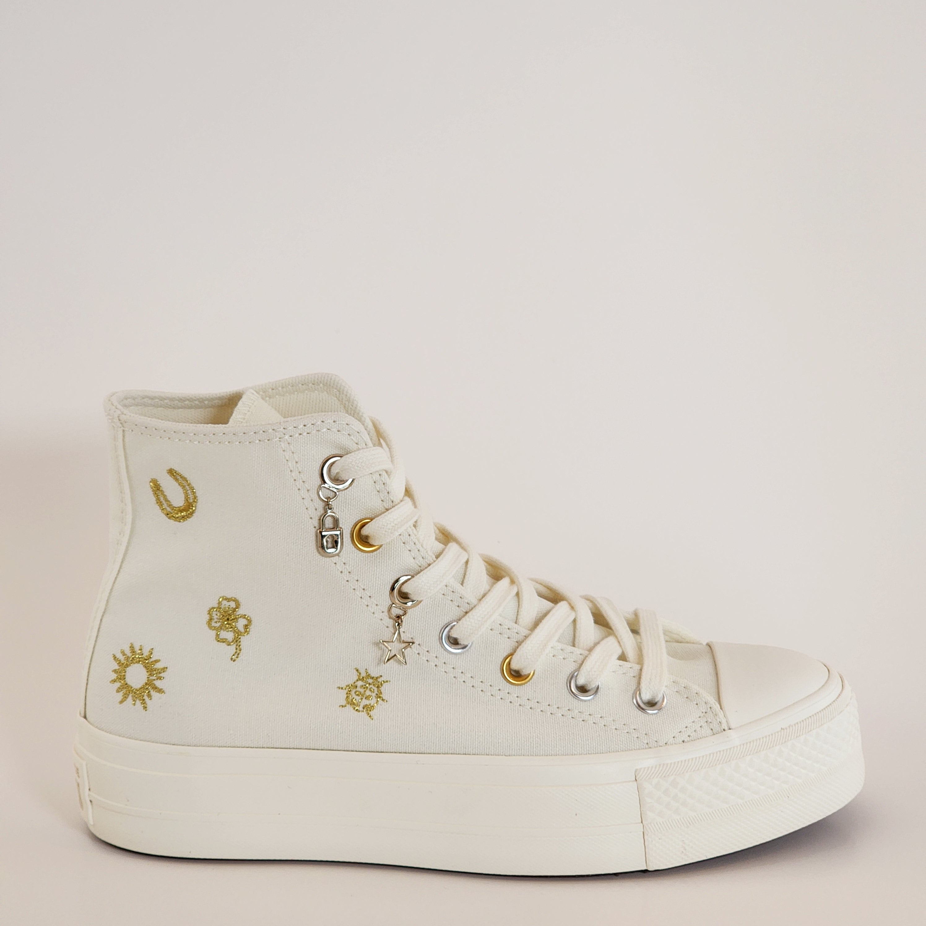 Converse CTAS Lift Hi Luck Charms Women's Platform Sneakers A13406C NWT