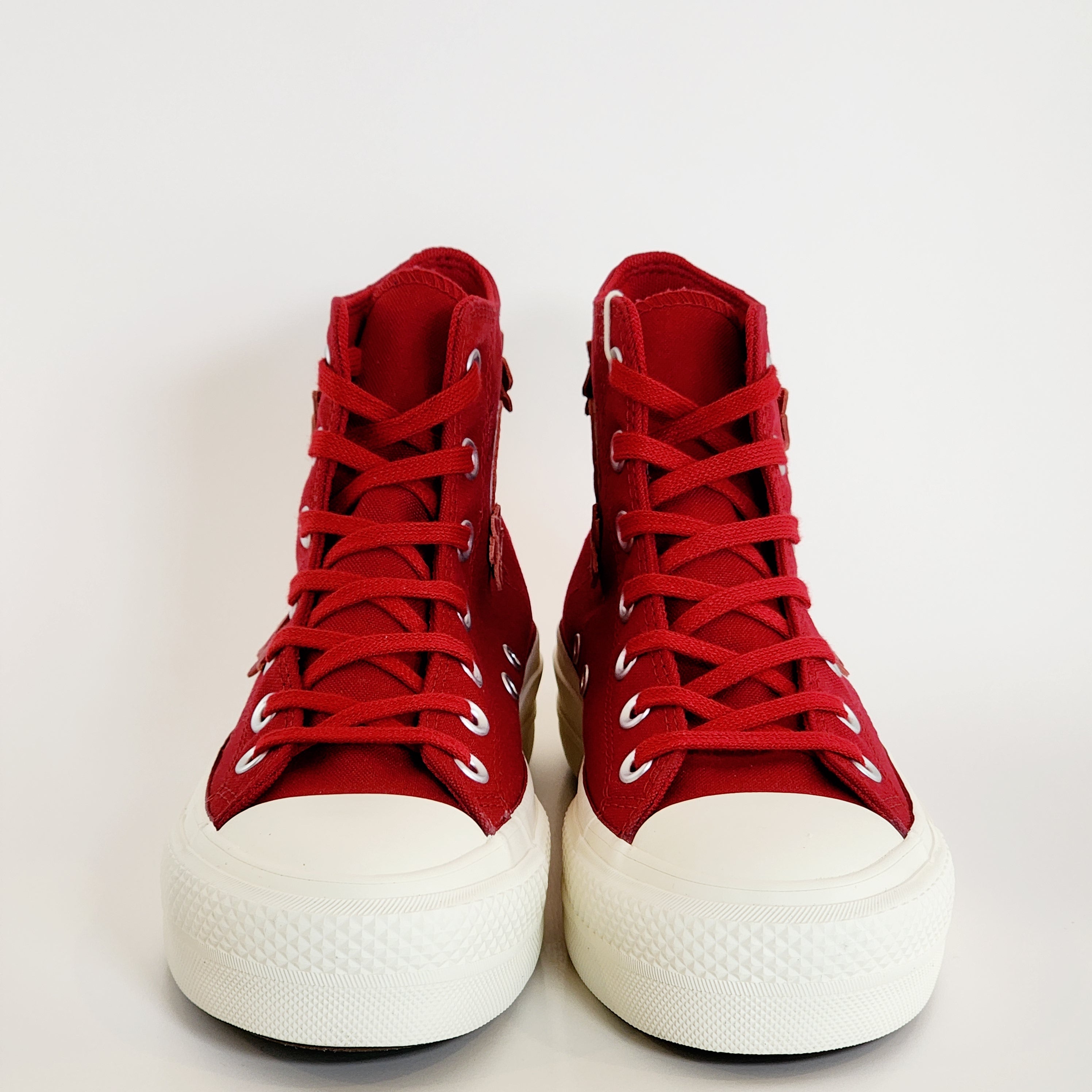 Converse CTAS Lift Hi 3D Florals Red Women's Platform Sneakers A12810C NWT