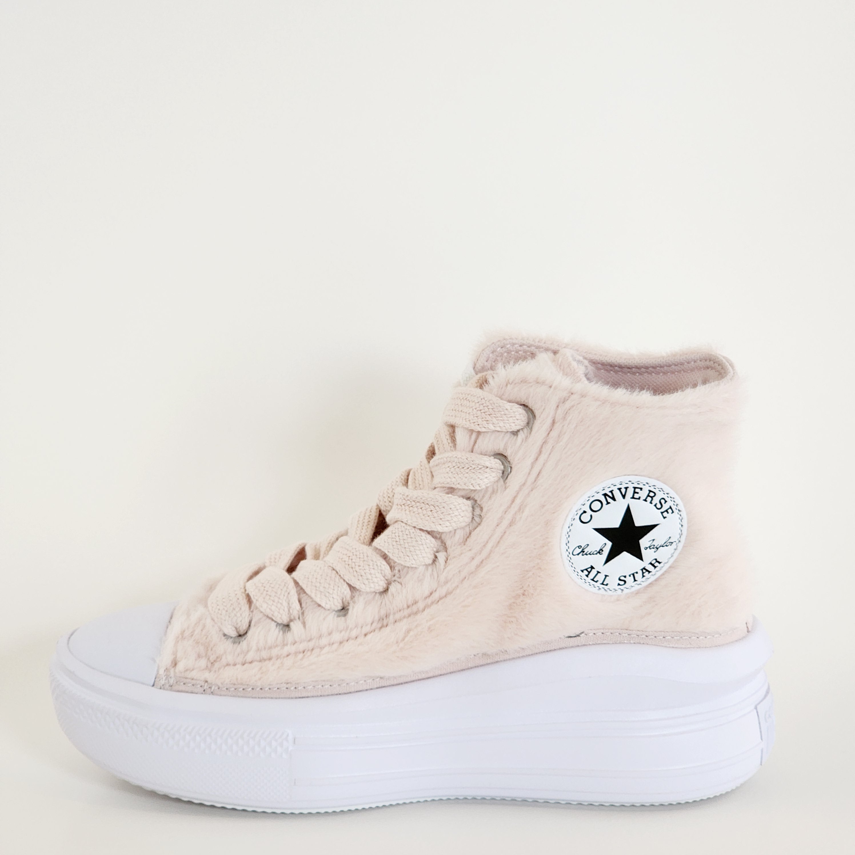 Converse CTAS Move Hi Faux Fur Women's Platform Sneakers A13383C NWT