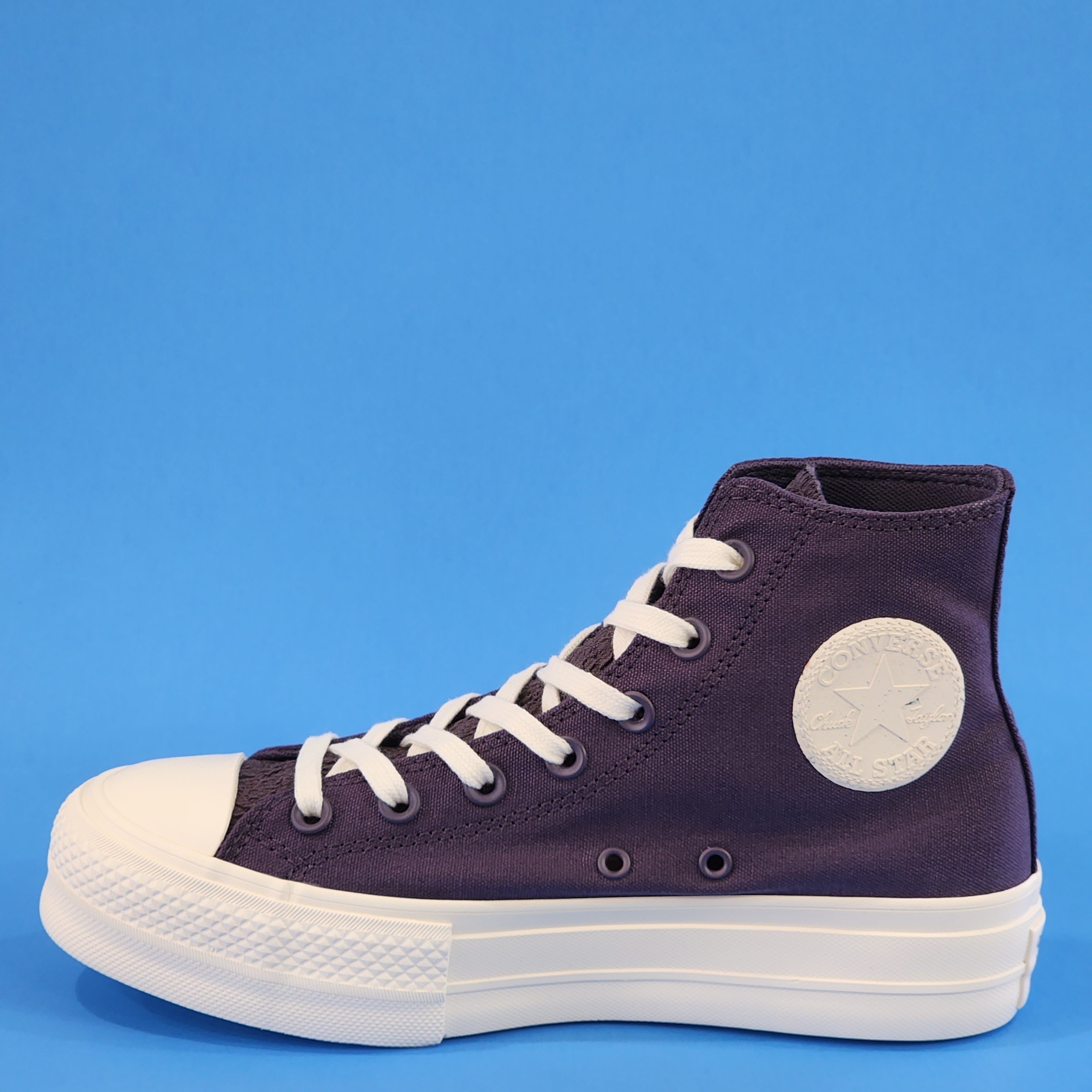 Converse CTAS Hi Lift Jacquard Camo 'Dark Raisin' Platform Sneakers A00887C NWT
