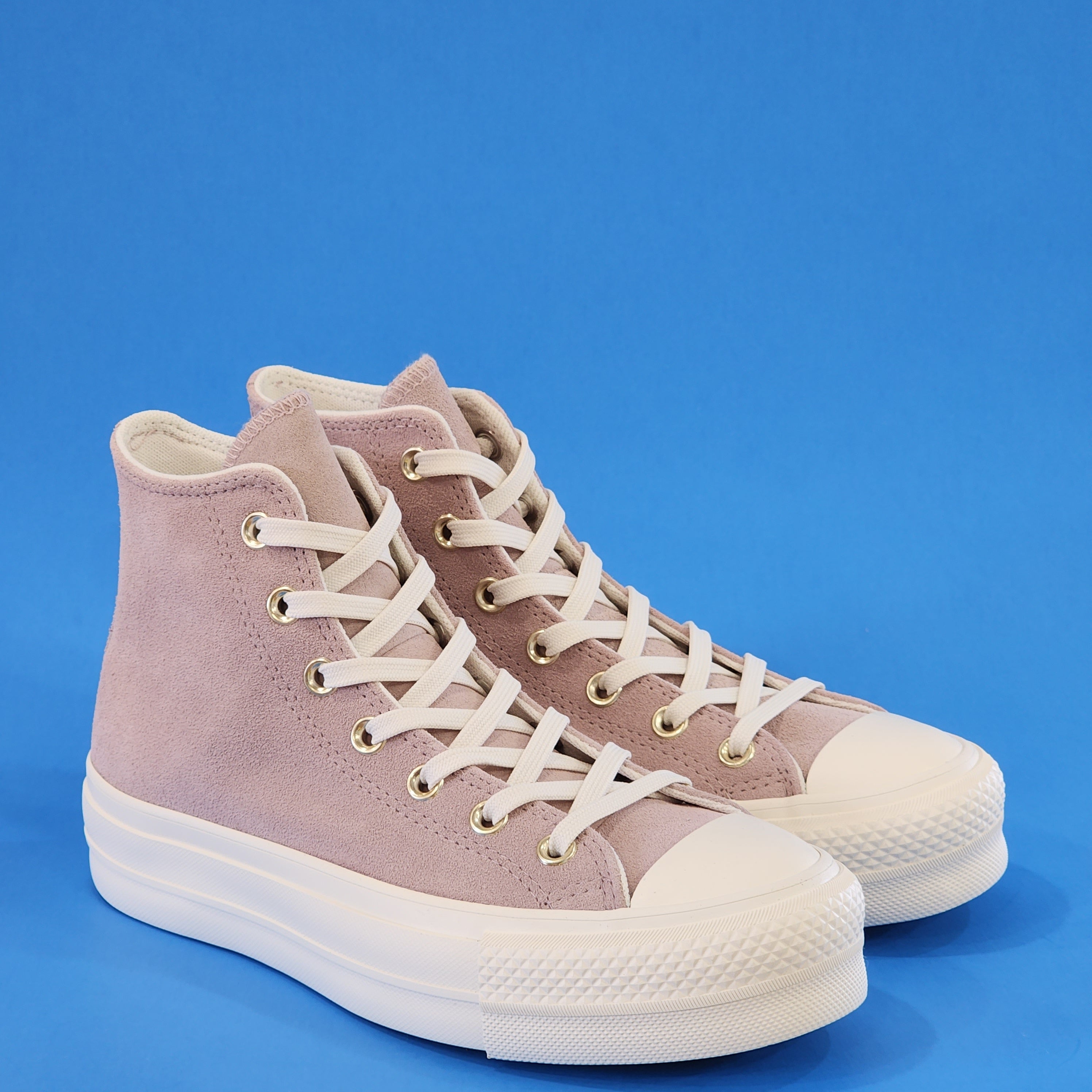 Converse CTAS Hi Lift Soft Suede Earthy Neutrals Platform Sneakers A03728C NWT