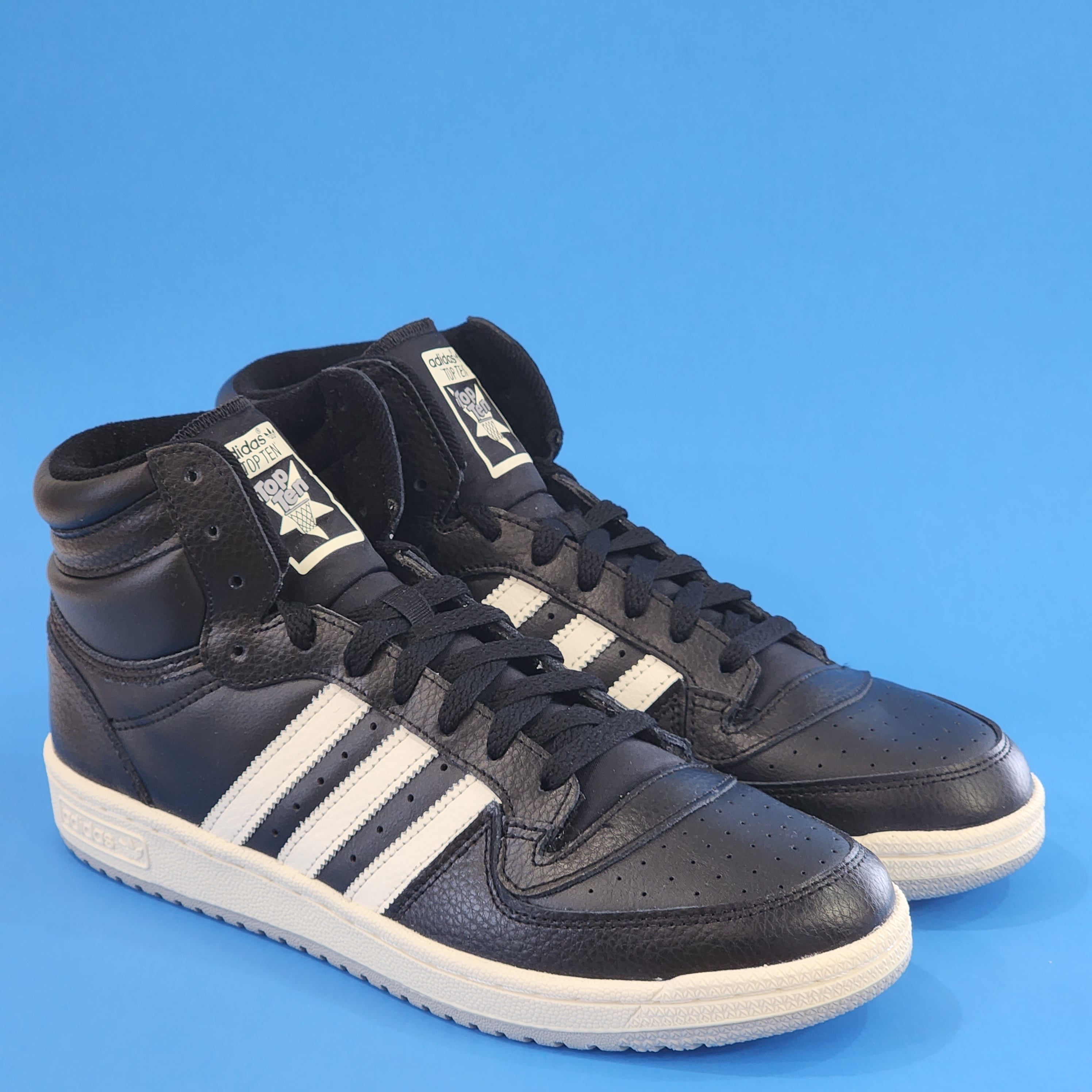 Adidas Top Ten High RB Core Black/Cream White/Grey Two Men's Sneakers Adidas Top Ten High RB Core Black/Cream White/Grey Two Men's Sneakers