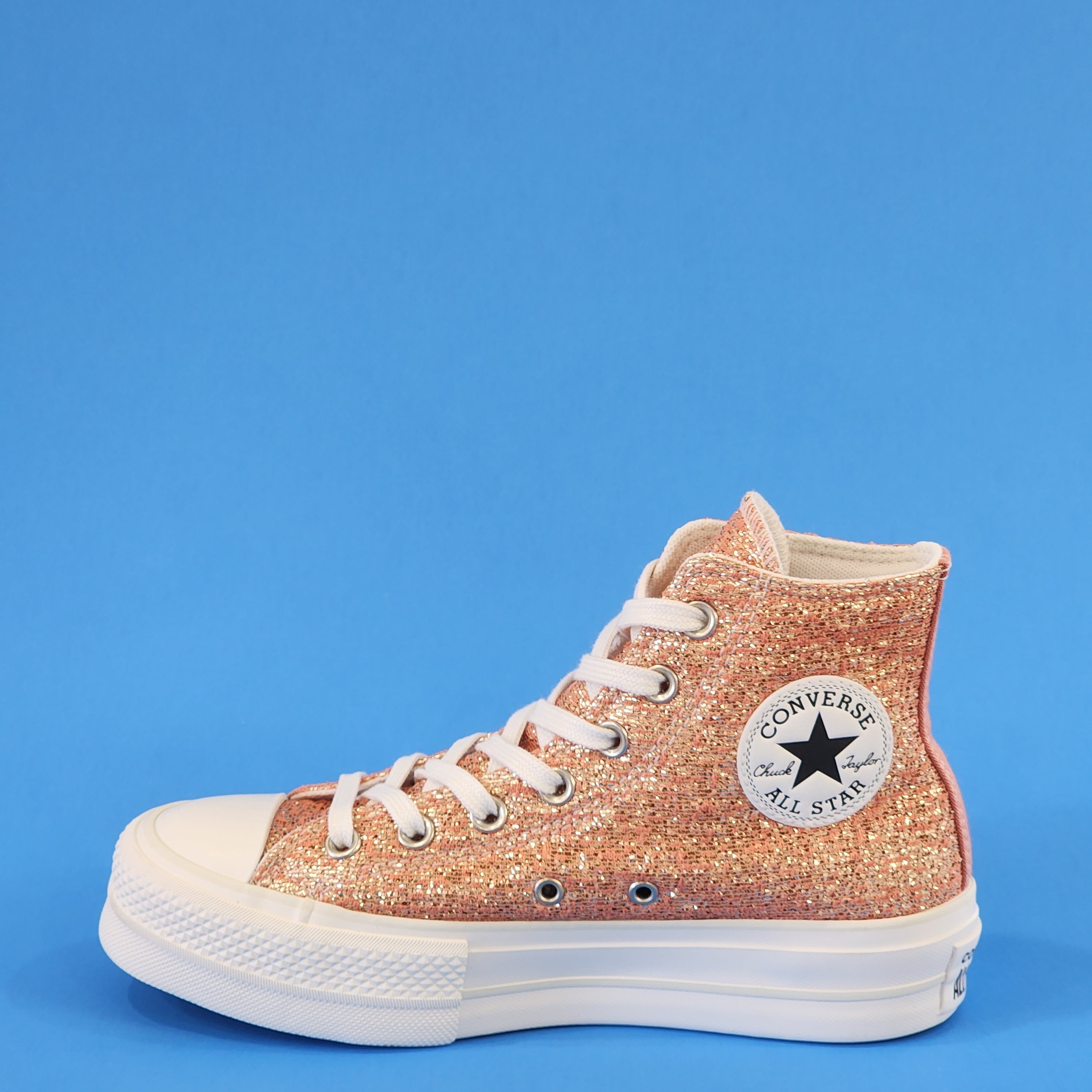 Converse CTAS Hi Lift Metallic Shimmer Women's Platform Sneakers 570984C NWT