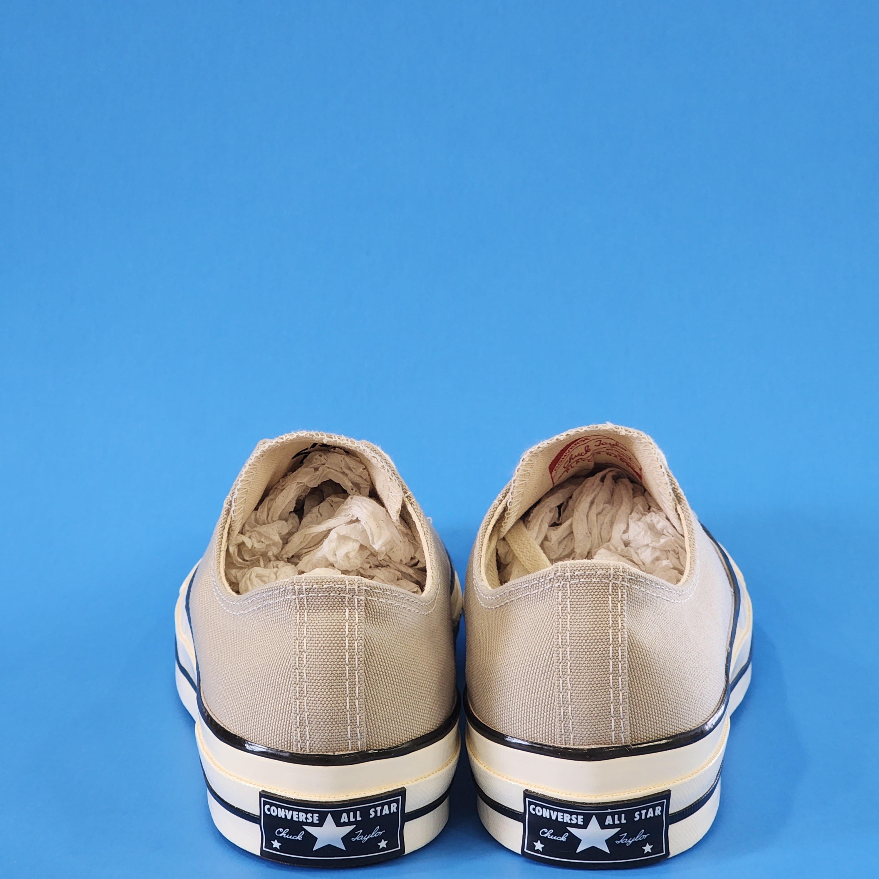 Converse Chuck 70 Low Recycled Canvas Papyrus/Black/Egret Sneakers 172680C NWT