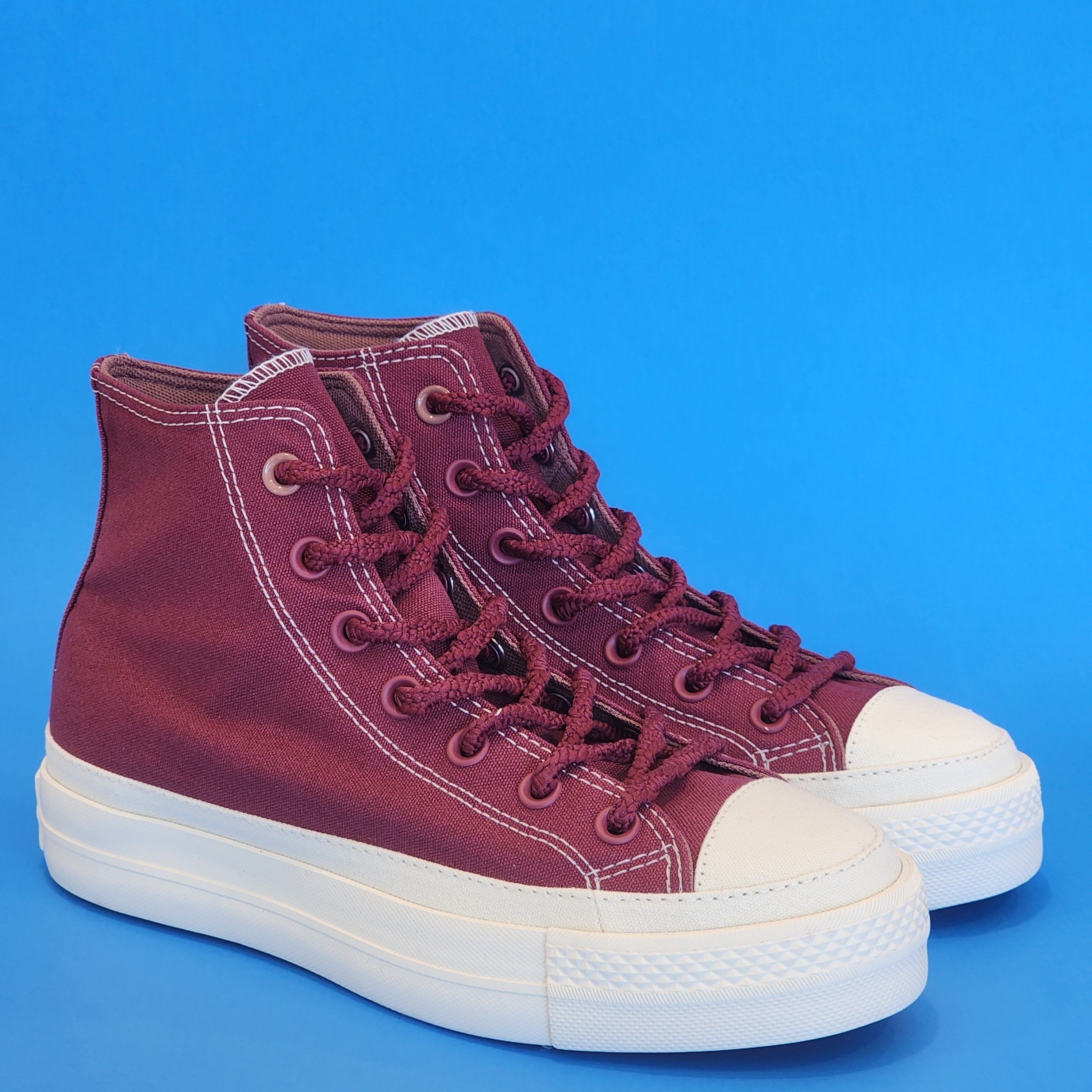 Converse CTAS Hi Lift Tonal Canvas Cherry Women's Platform Sneakers A04394F NWT