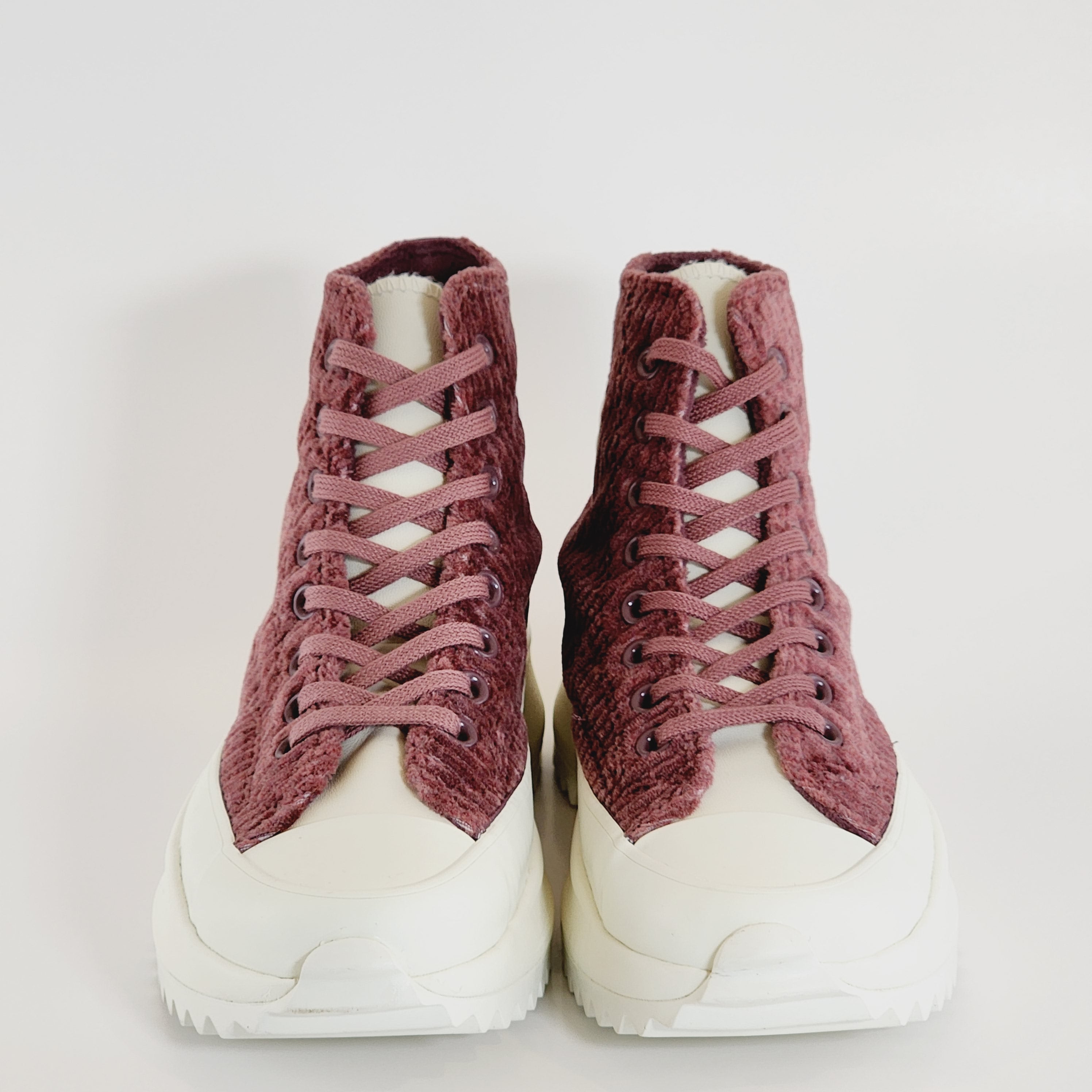 Converse Run Star Hike Dark Wine Velour Women's Platform Sneakers A03252C NWT