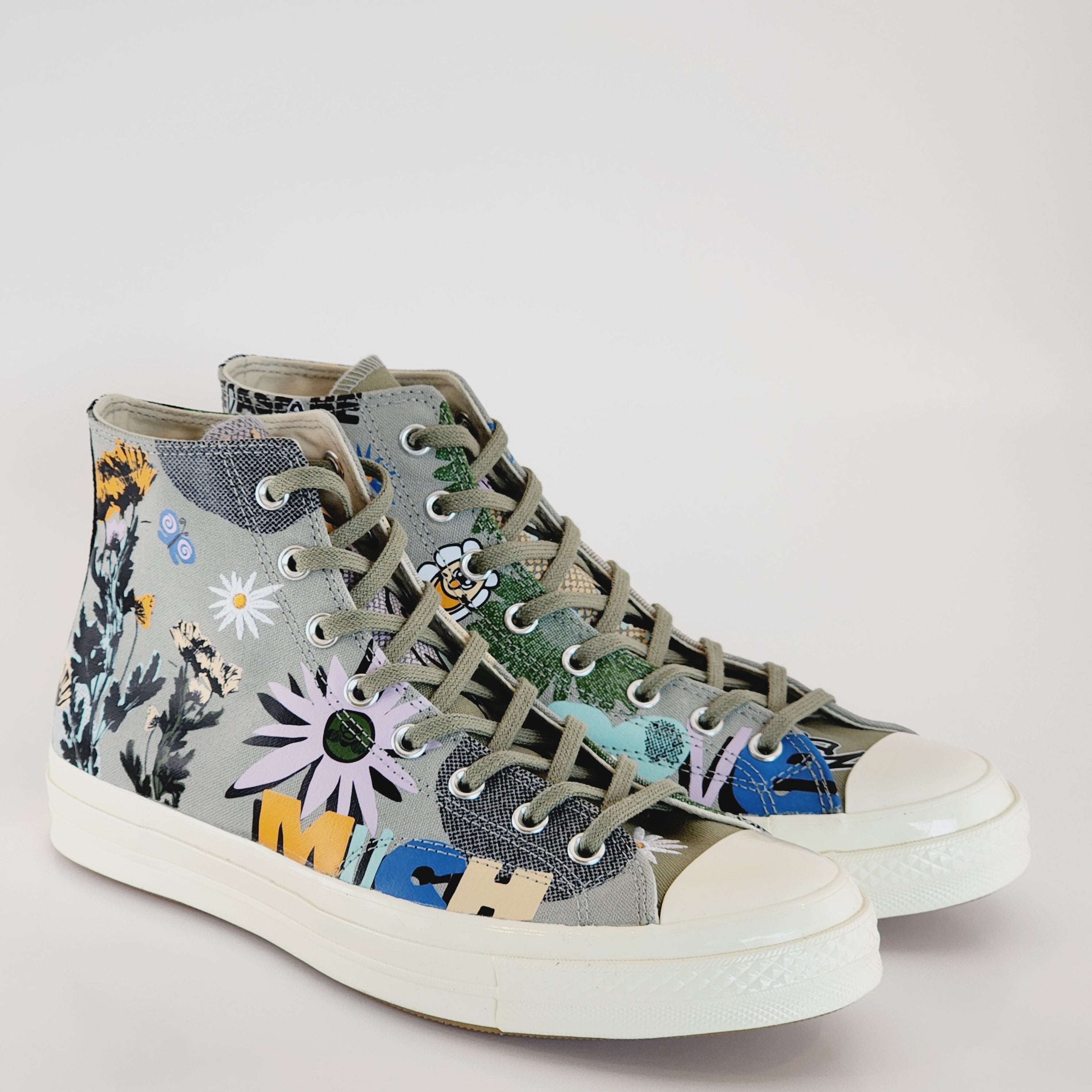 Converse Chuck 70 Hi Slate Sage Floral Plant Love Unisex Sneakers 172935C NWT