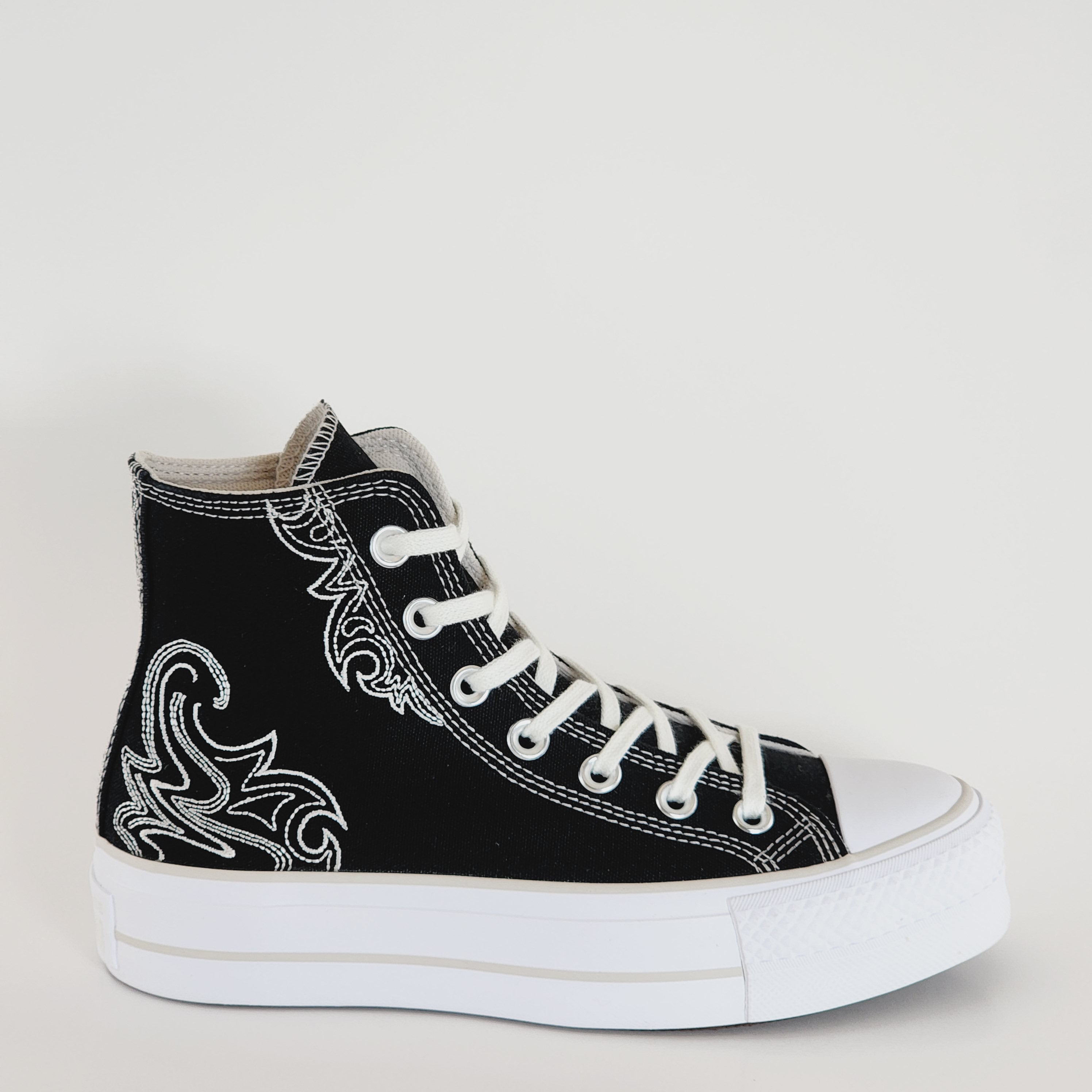 converse platform western embroidery