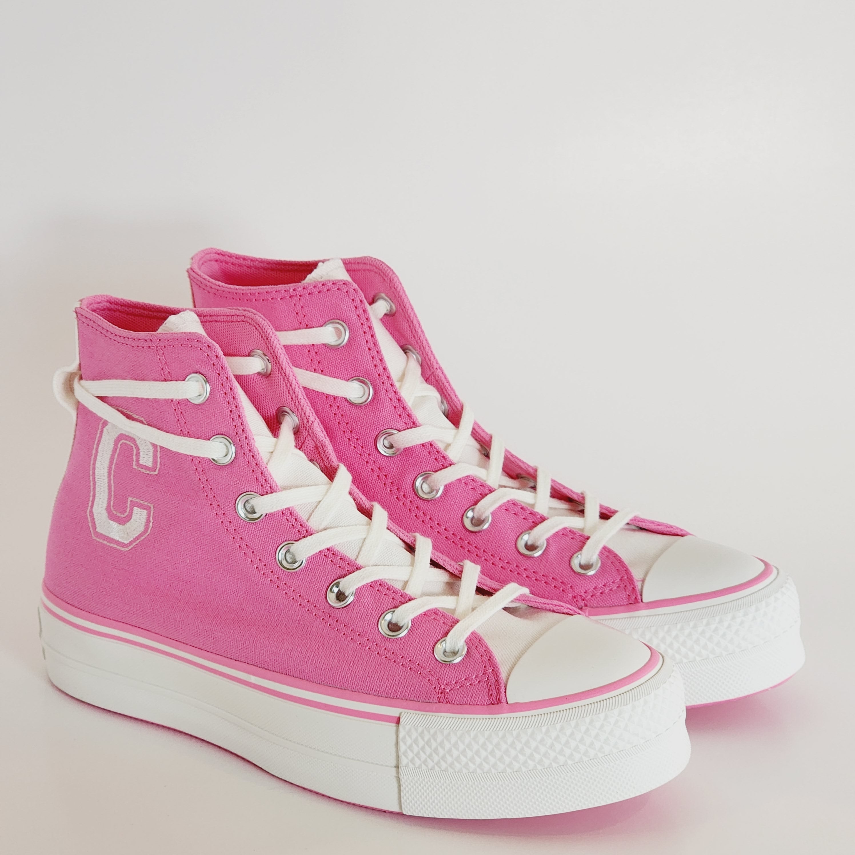 Converse CTAS Lift Retro Varsity Oops Pink Women's Platform Sneakers A07141C NWT