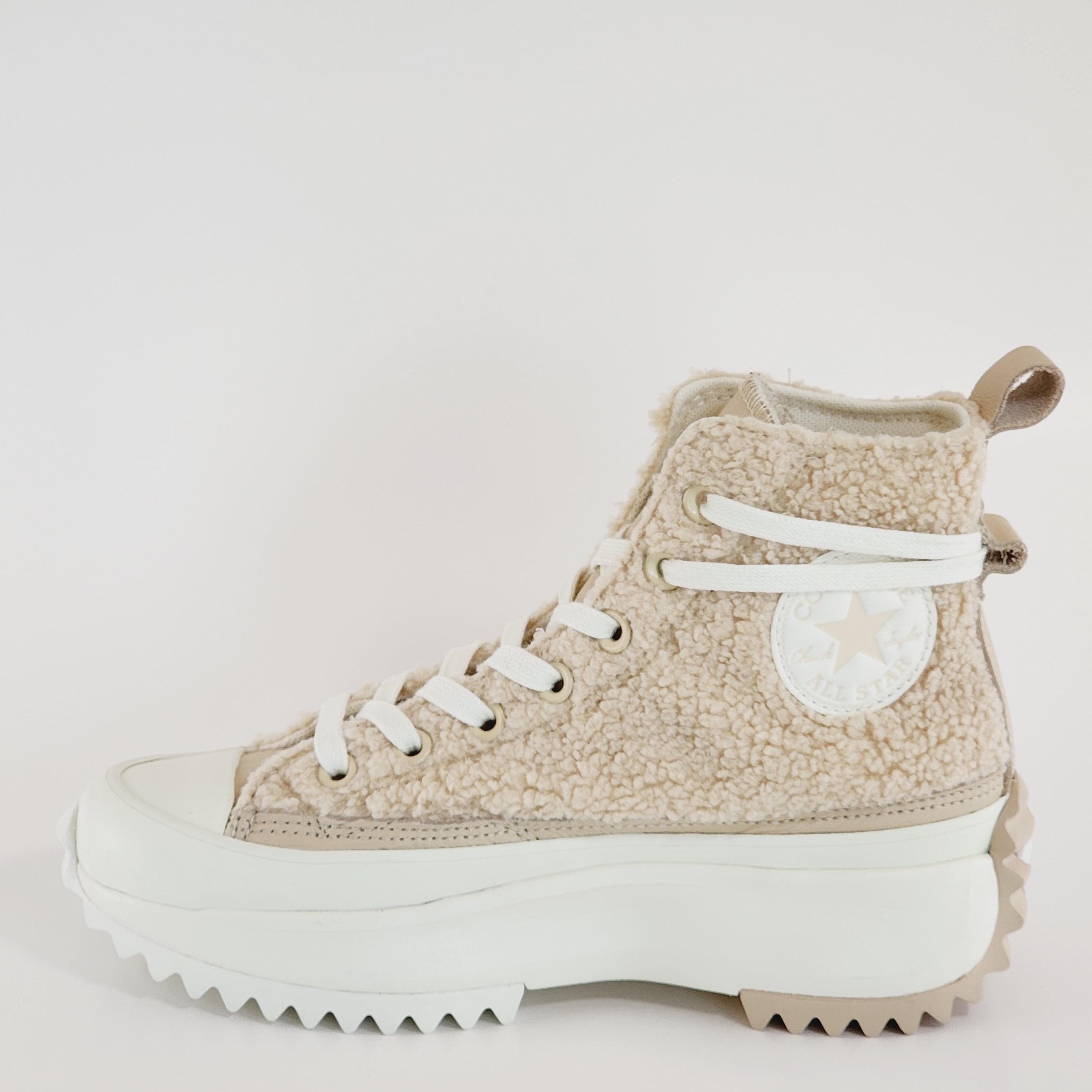 Converse Run Star Hike Hi Sherpa Farro Women's Platform Sneakers A04258C NWT