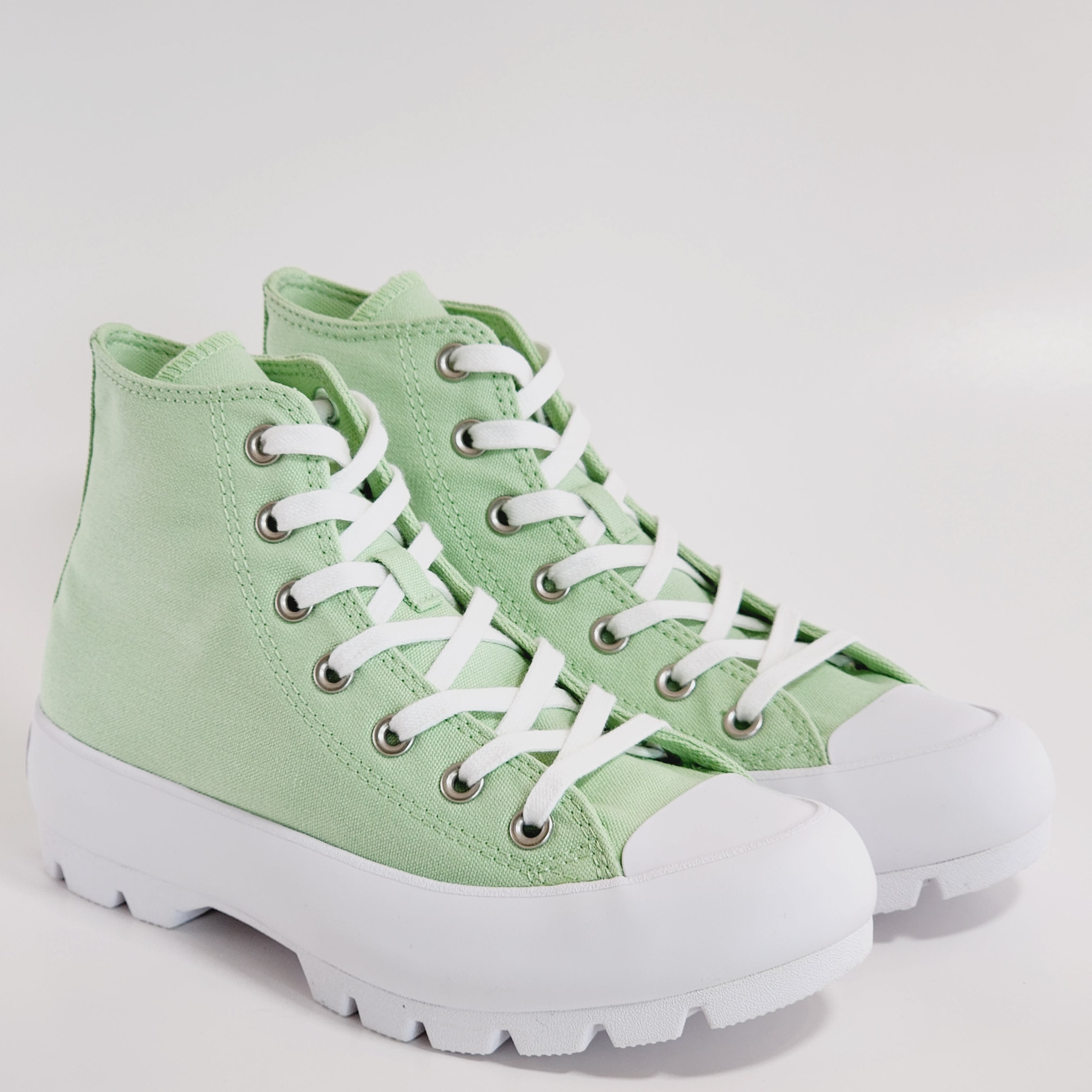 Converse CTAS Hi Lugged 'Neo Mint' Canvas Women's Platform Sneakers A07267C NWT