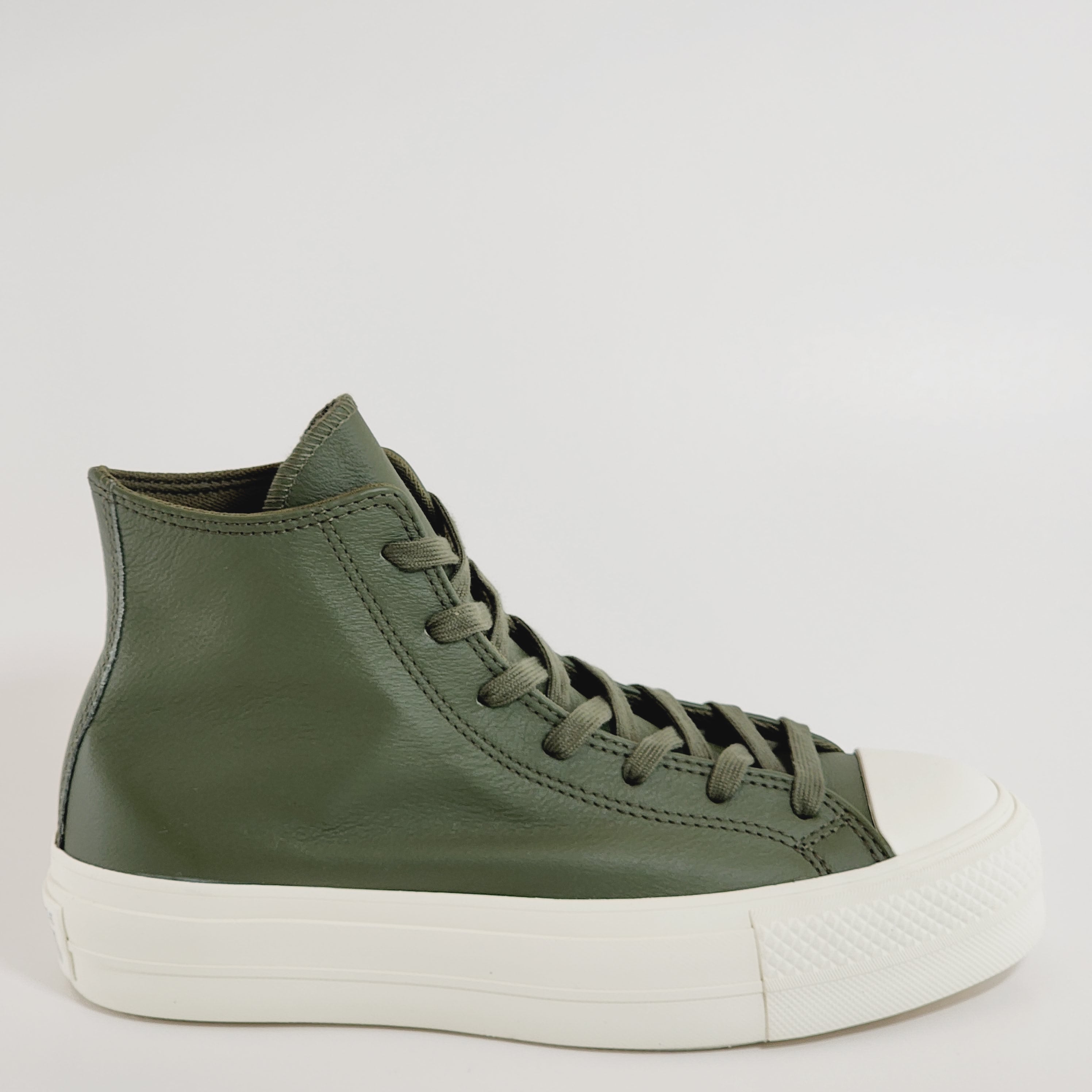 Converse CTAS Hi Lift Utility Green Leather Women's Platform Sneaker A07131C NWT