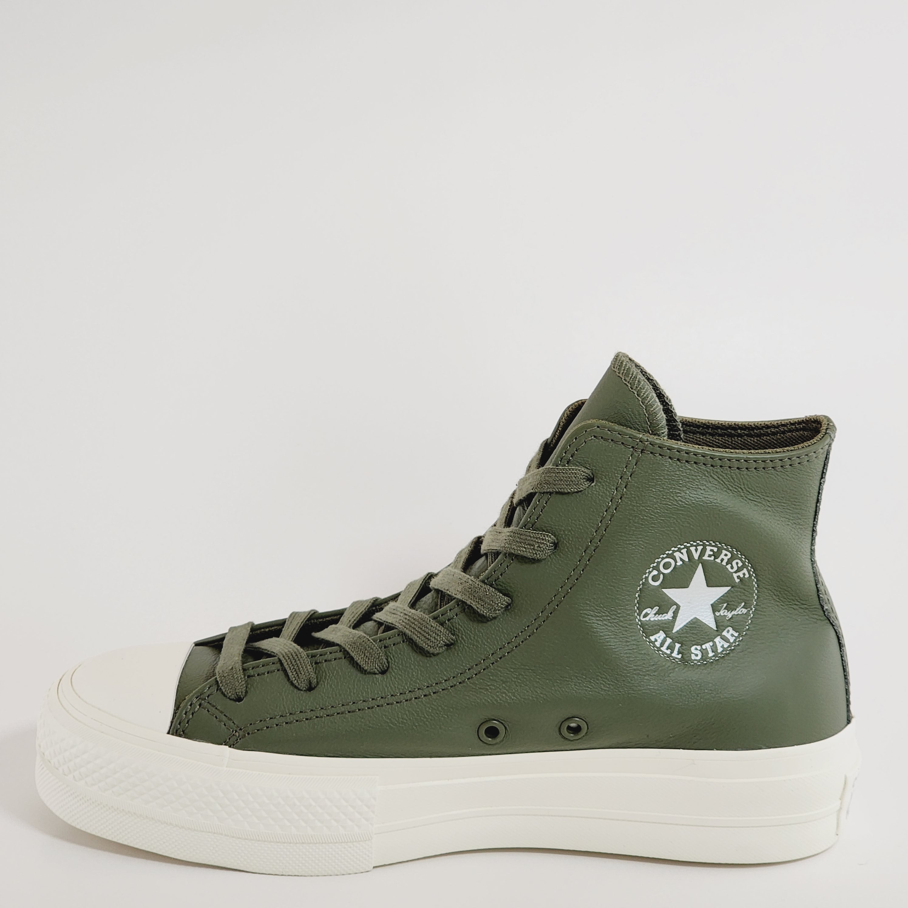 Converse CTAS Hi Lift Utility Green Leather Women's Platform Sneaker A07131C NWT