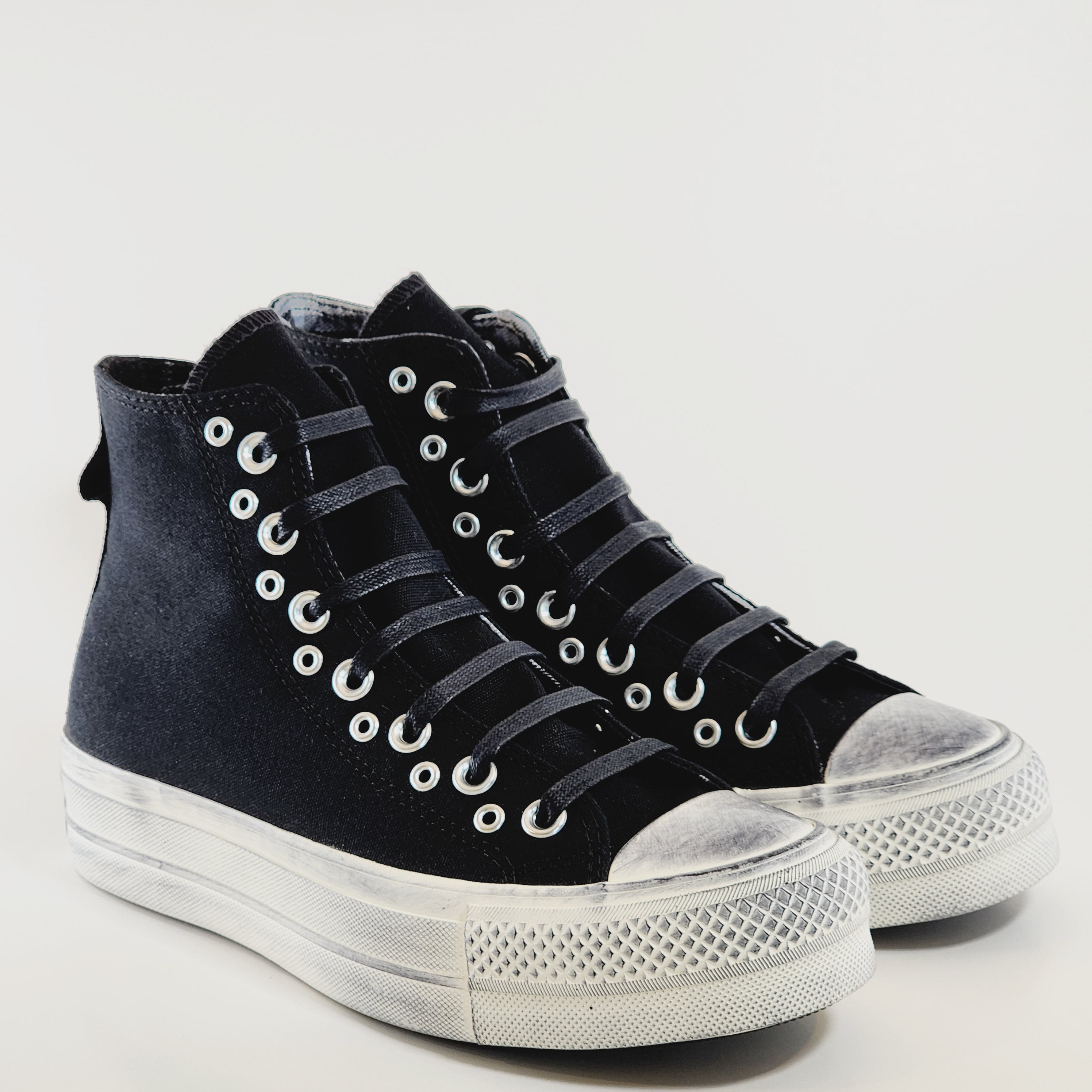 Converse CTAS Hi Lift Punk Black/Egret Women's Platform Sneakers A07679C NWT