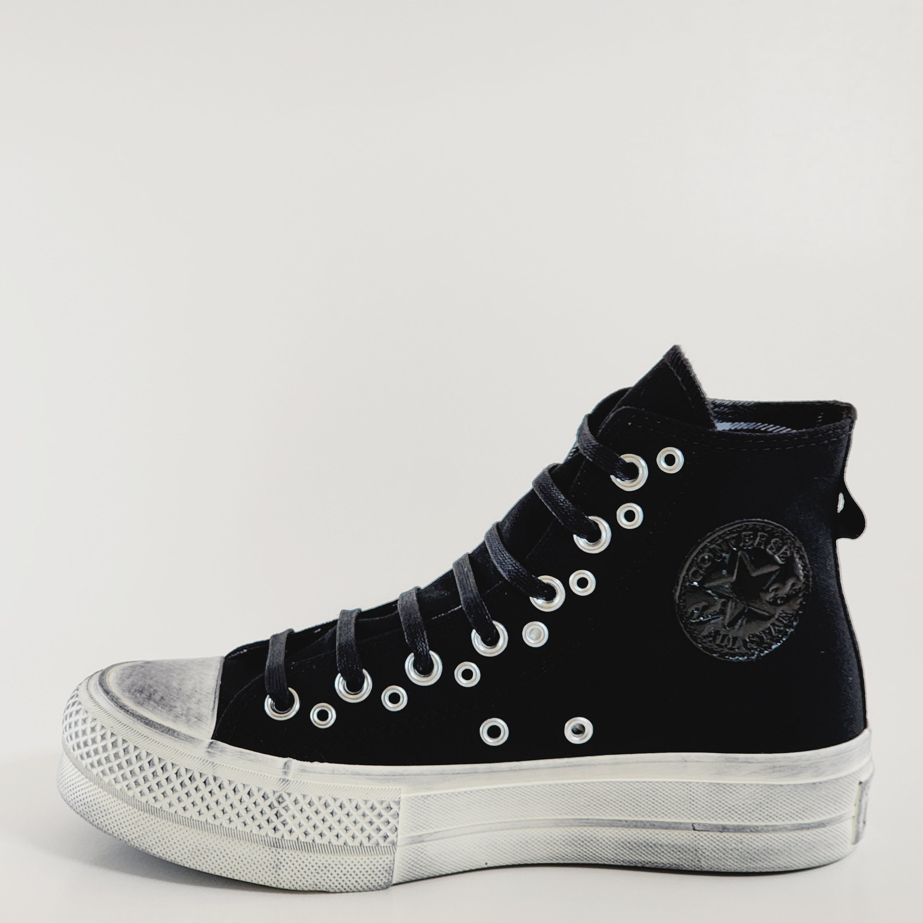 Converse CTAS Hi Lift Punk Black/Egret Women's Platform Sneakers A07679C NWT