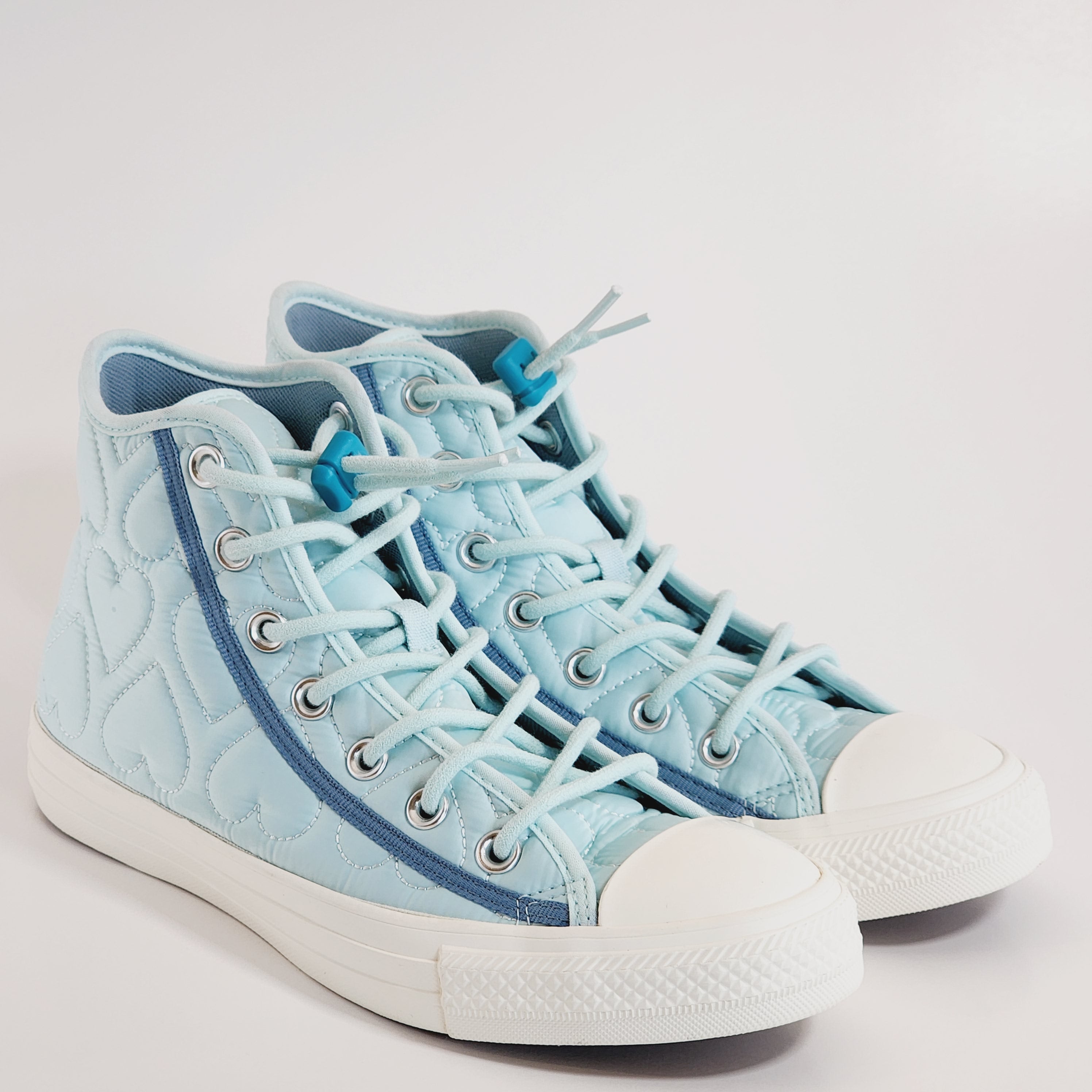 Converse CTAS Hi Quilted 'Chance Of Rain Blue' Women's Sneakers A08722C NWT