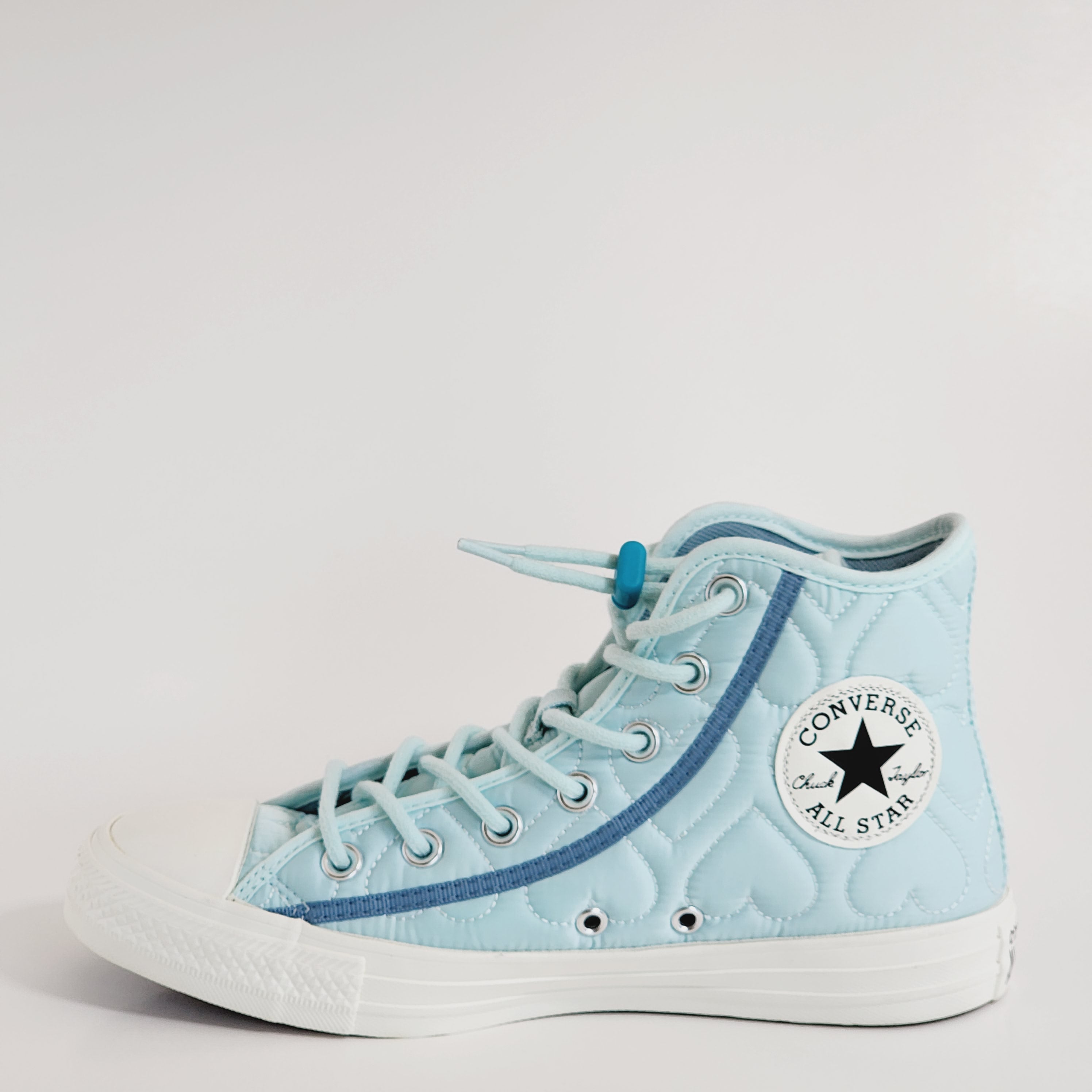 Converse CTAS Hi Quilted 'Chance Of Rain Blue' Women's Sneakers A08722C NWT