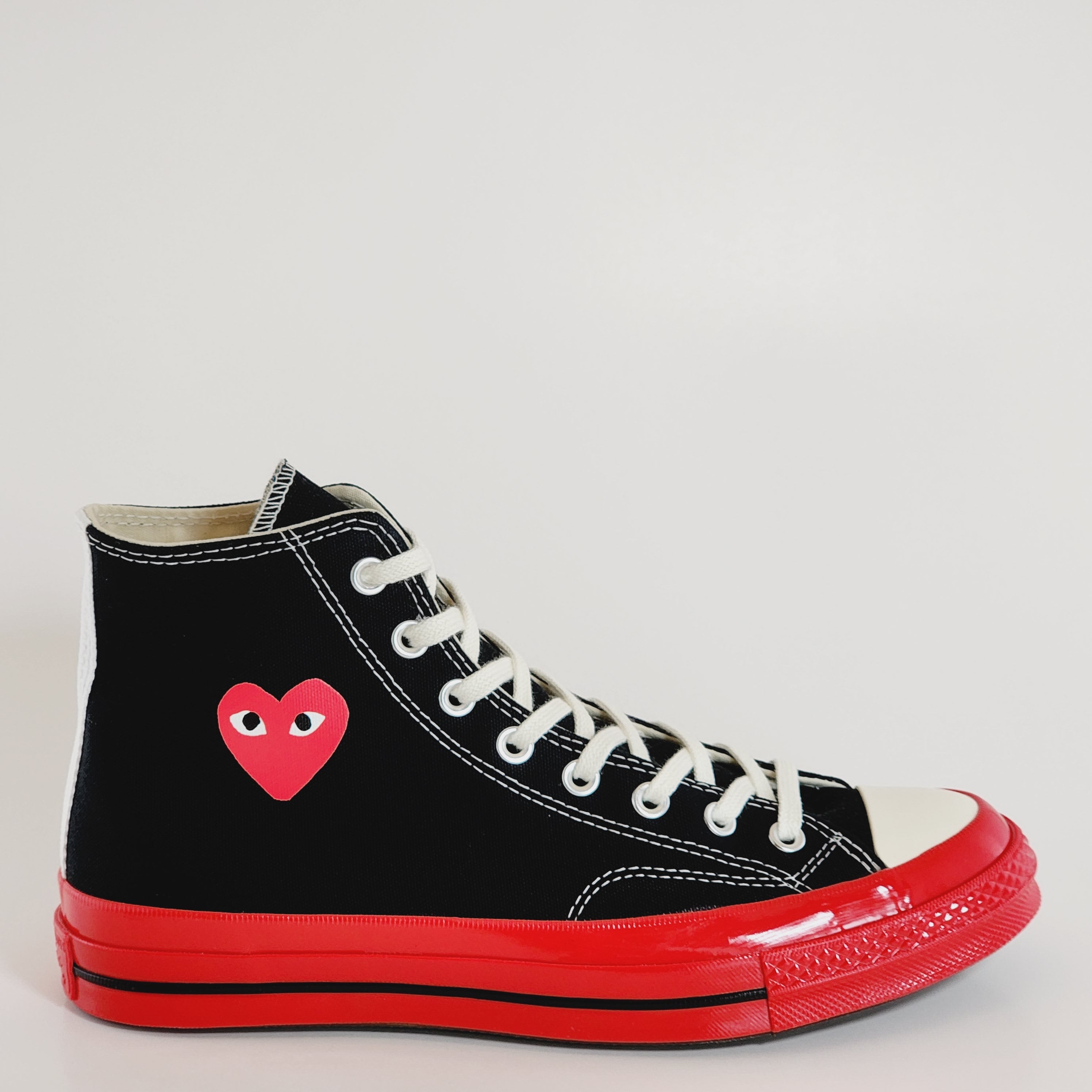 Converse x Comme des Garçons PLAY Chuck 70 Hi Black/Red/Egret Sneakers A01793C