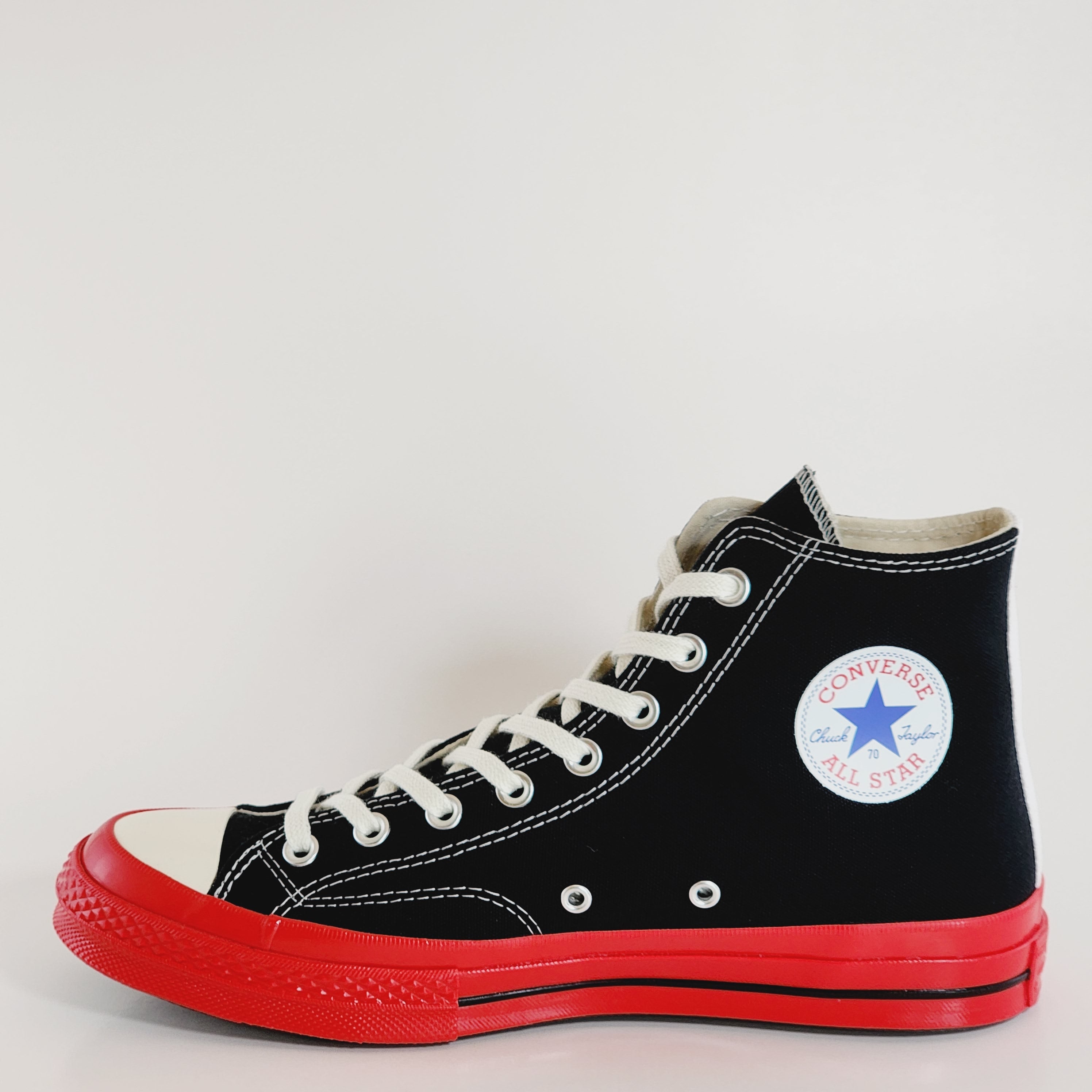 Converse x Comme des Garçons PLAY Chuck 70 Hi Black/Red/Egret Sneakers A01793C