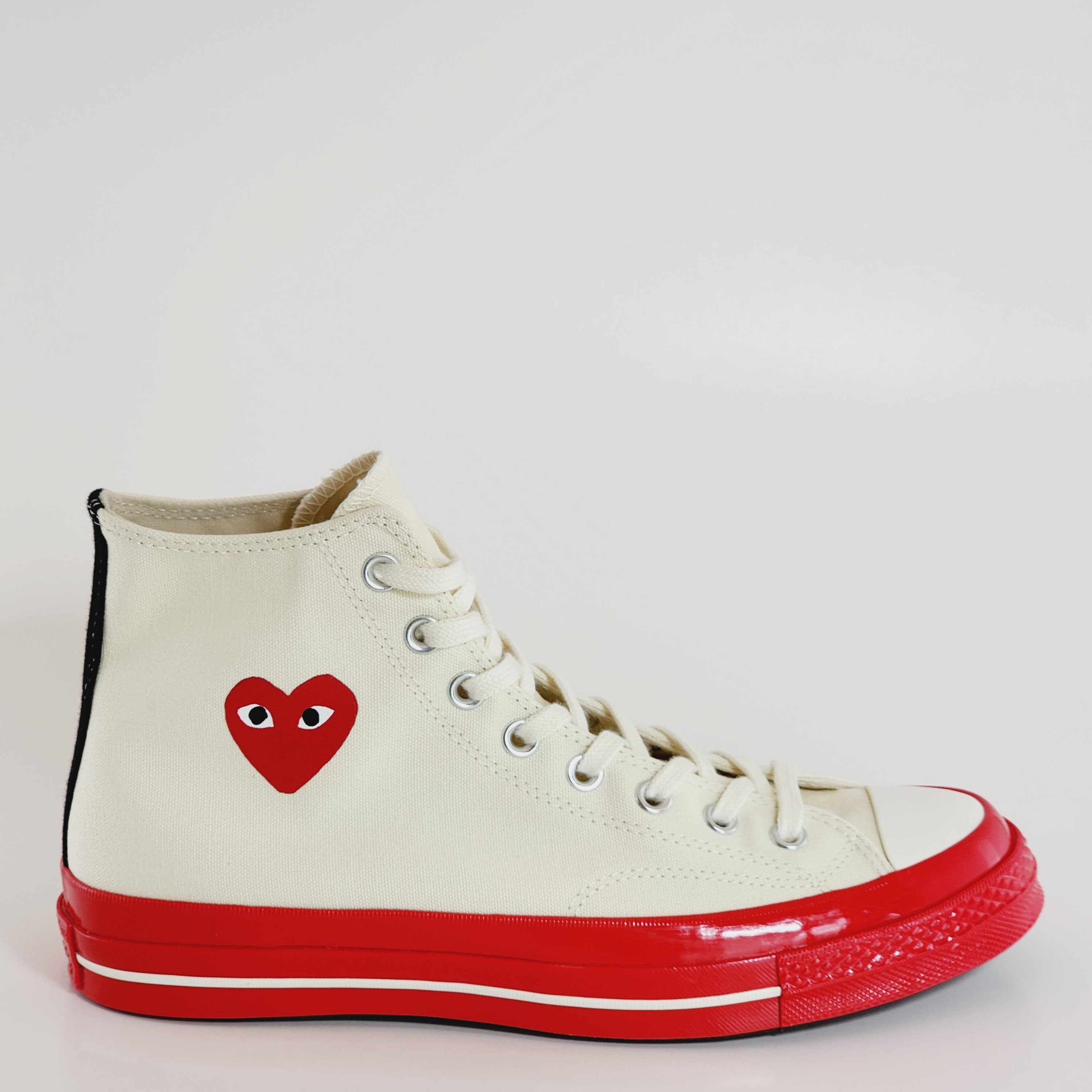 Converse x Comme des Garçons PLAY Chuck 70 Hi Pristine/Red/Egret Sneaker A01794C