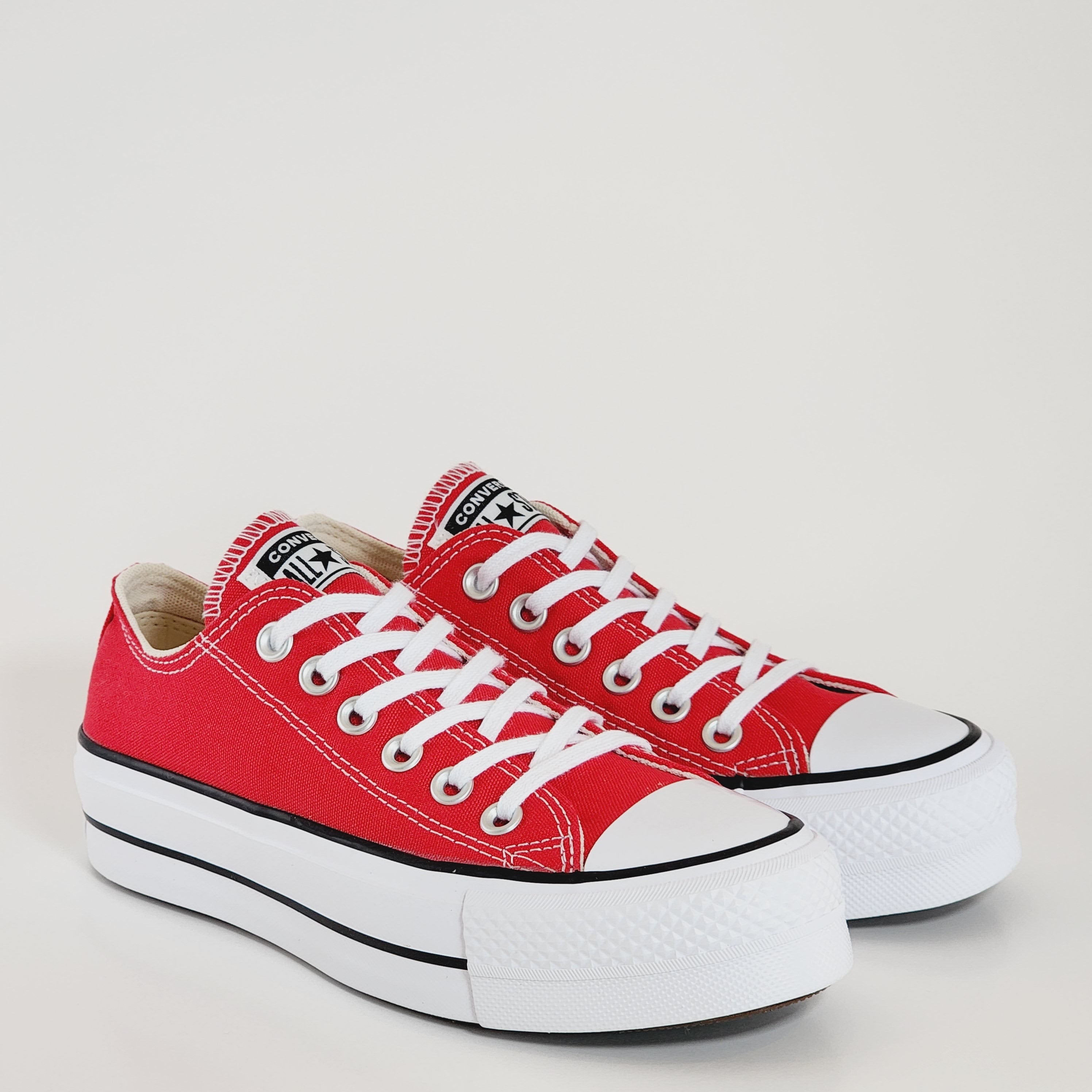 Converse CTAS Lift Ox Red/Black/Egret Canvas Platform Sneakers A06839C NWT