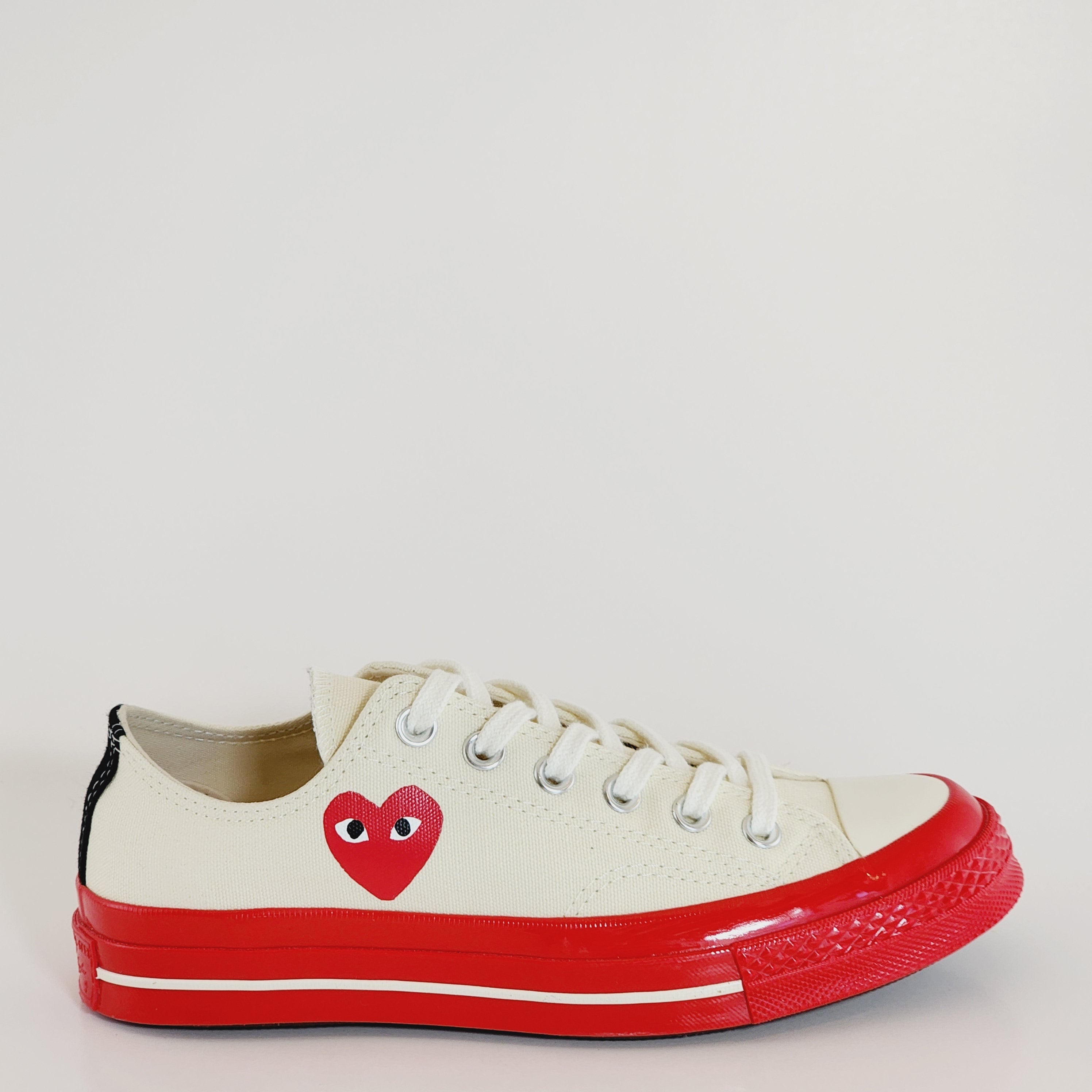 Converse x Comme des Garçons PLAY Chuck 70 Ox Pristine/Red/Egret Sneaker A01796C