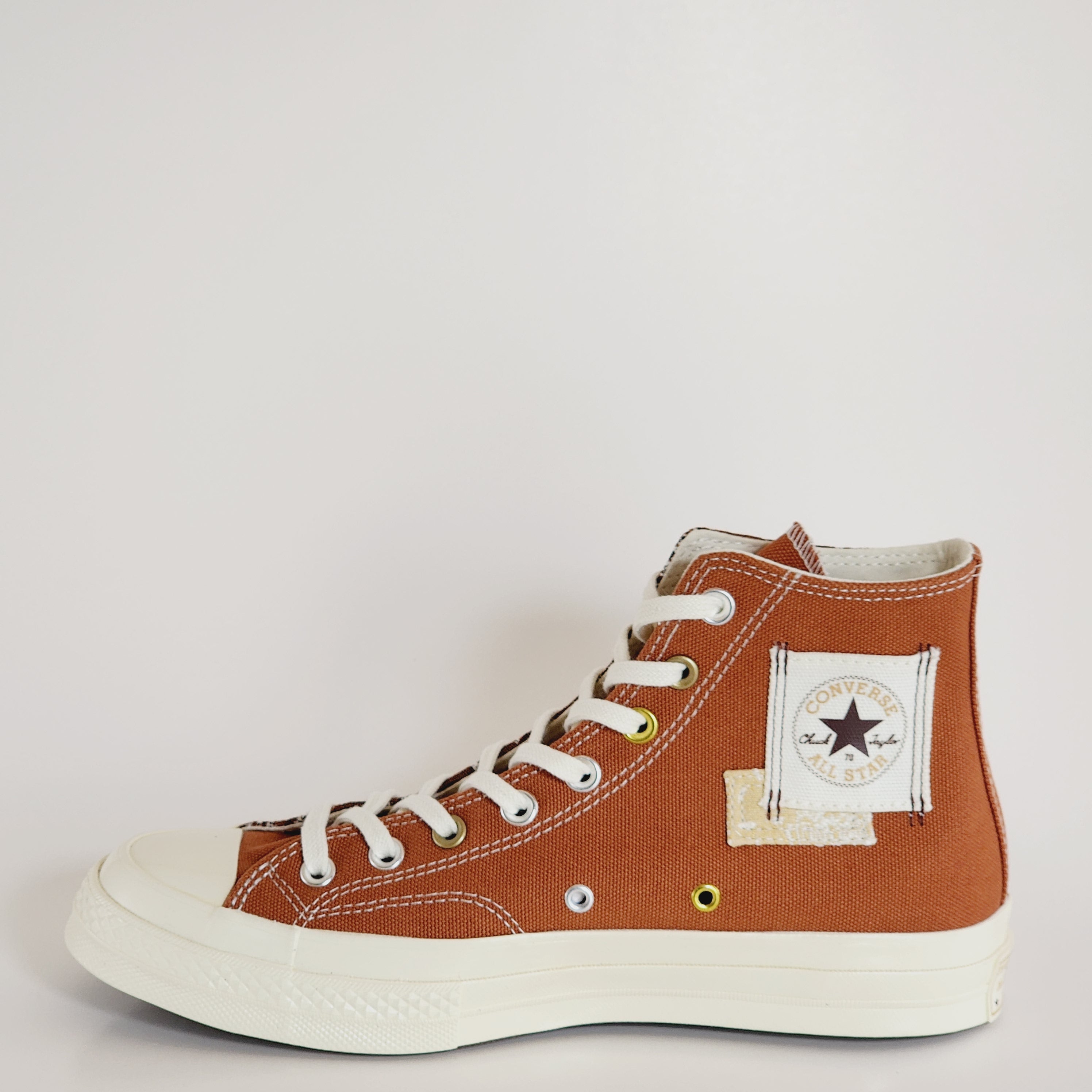 Converse Chuck 70 Hi Patchwork 'Tawny Owl' Canvas Unisex Sneakers A05205C NWT