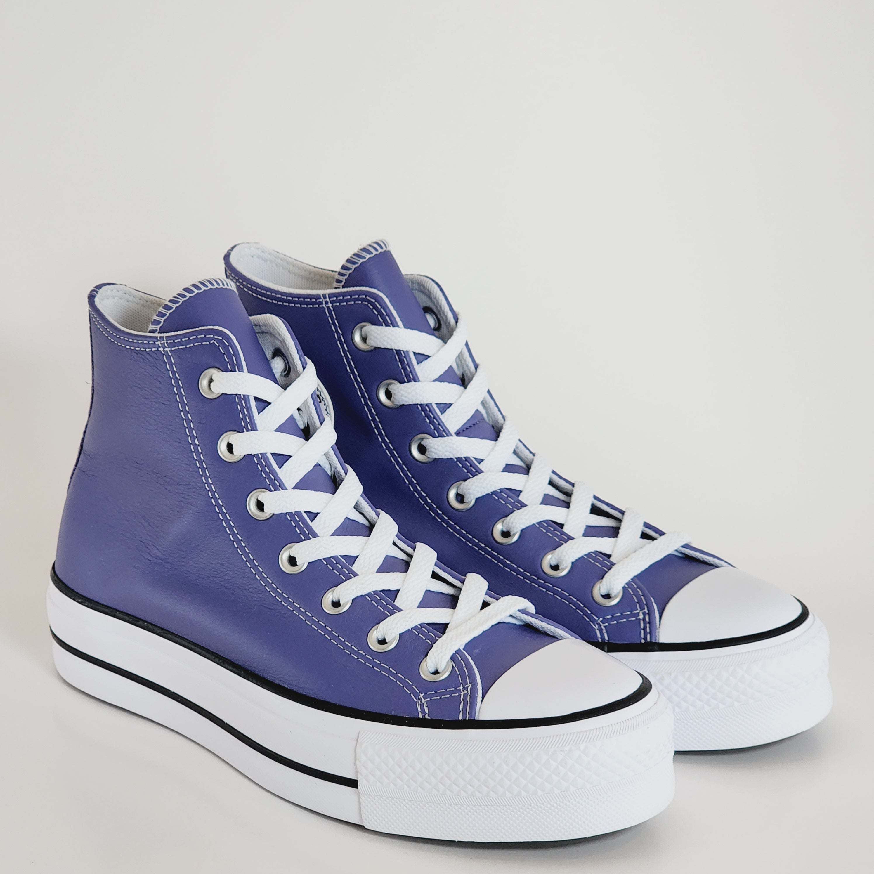 Converse CTAS Lift Hi Slate Lilac Leather Women's Platform Sneakers A09954C NWT