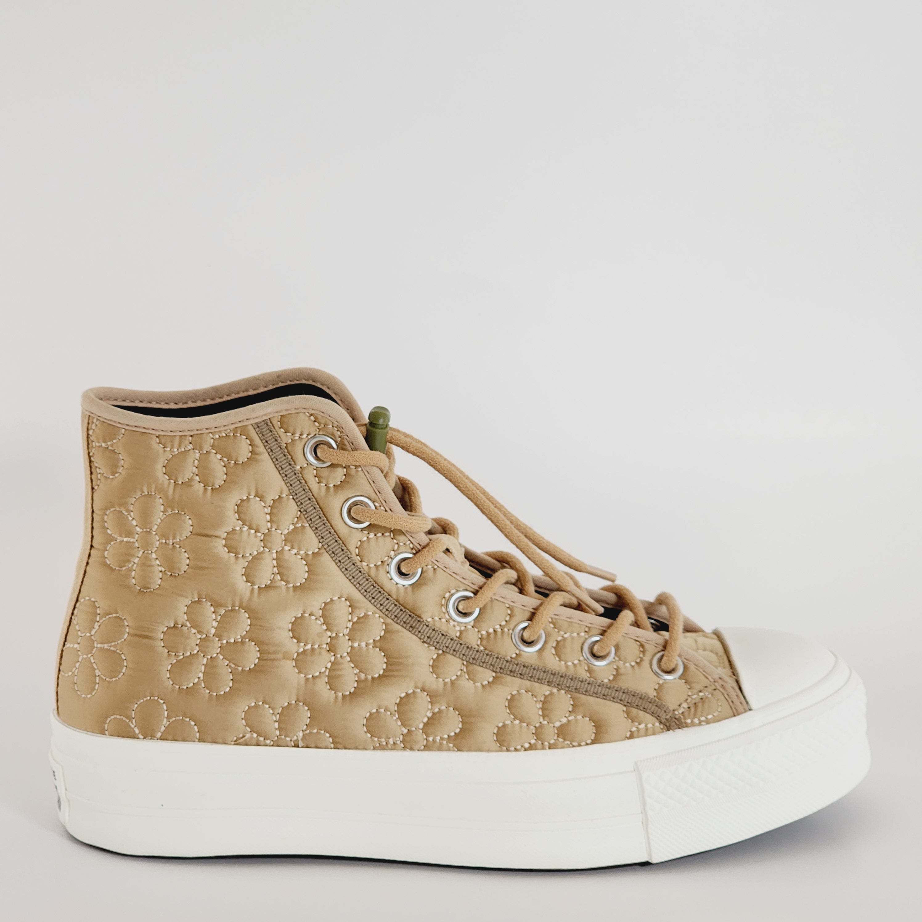 Converse CTAS Lift Hi Quilted Epic Dune Women's Platform Sneakers A08721C NWT