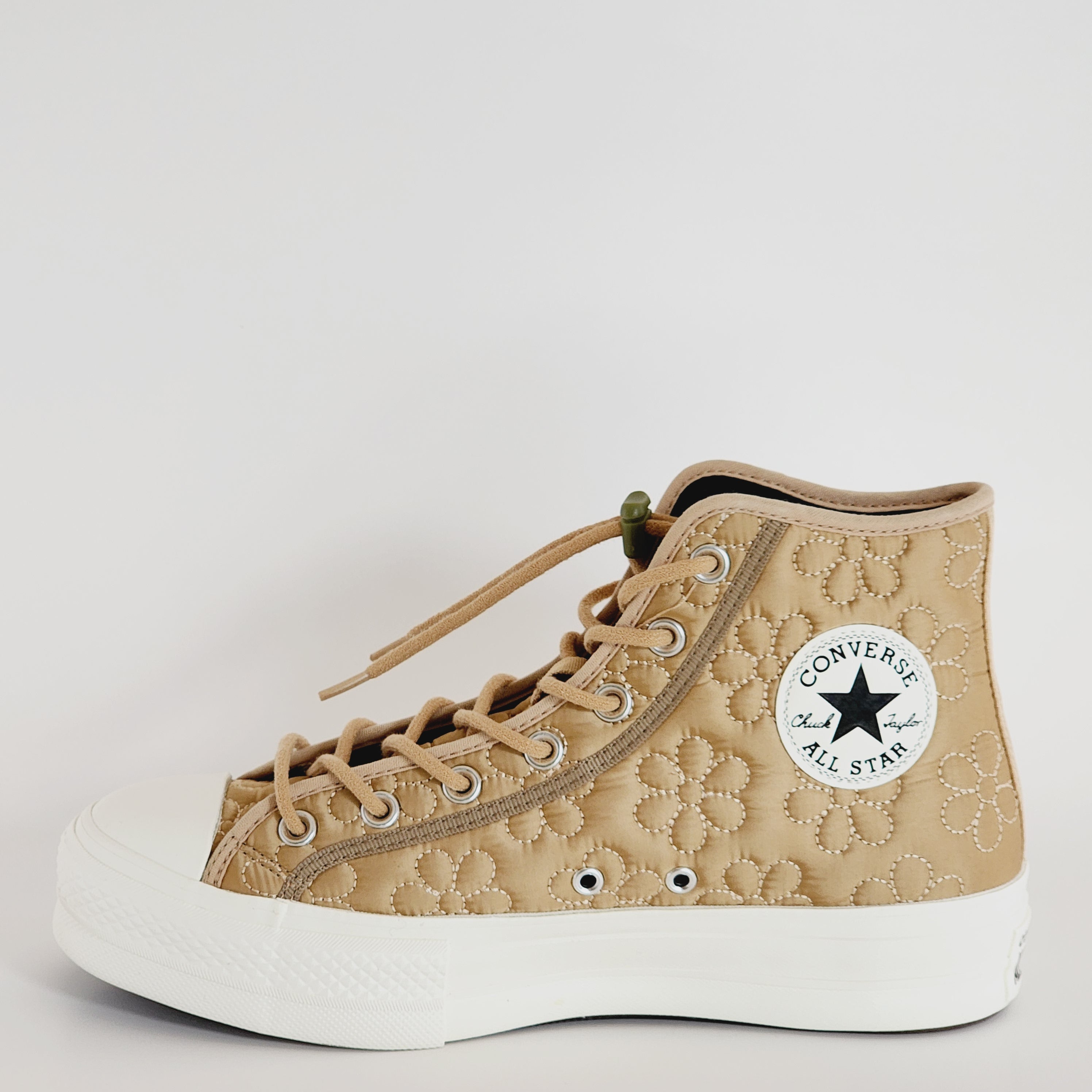 Converse CTAS Lift Hi Quilted Epic Dune Women's Platform Sneakers A08721C NWT