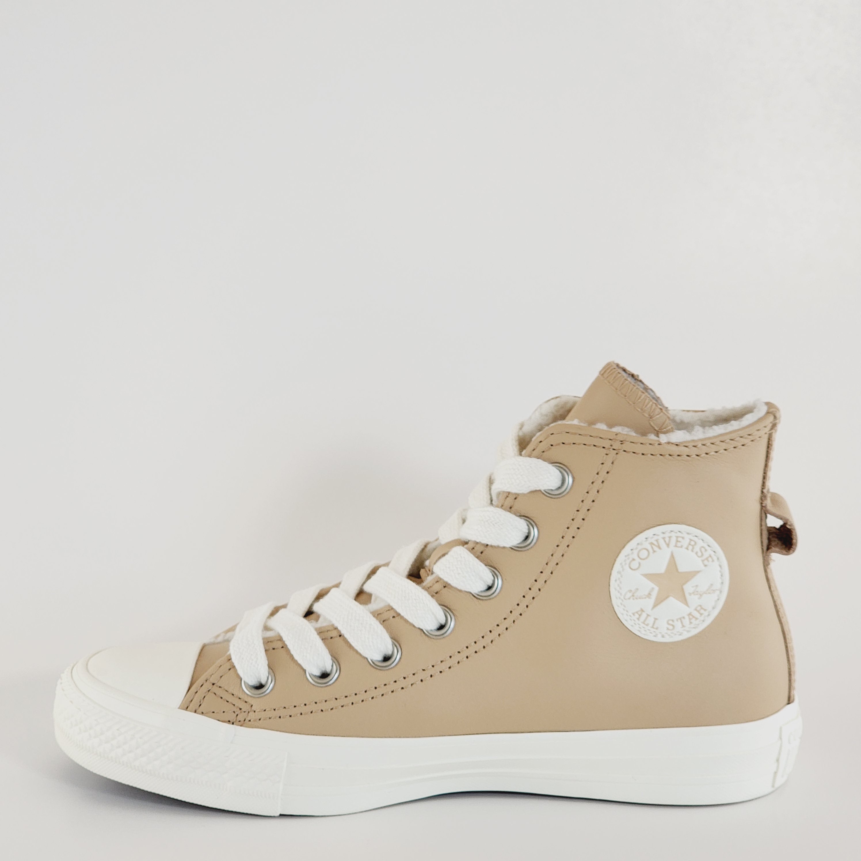 Converse CTAS Hi Leather Faux Fur Lining Classic Women's Sneakers A07945C NWT