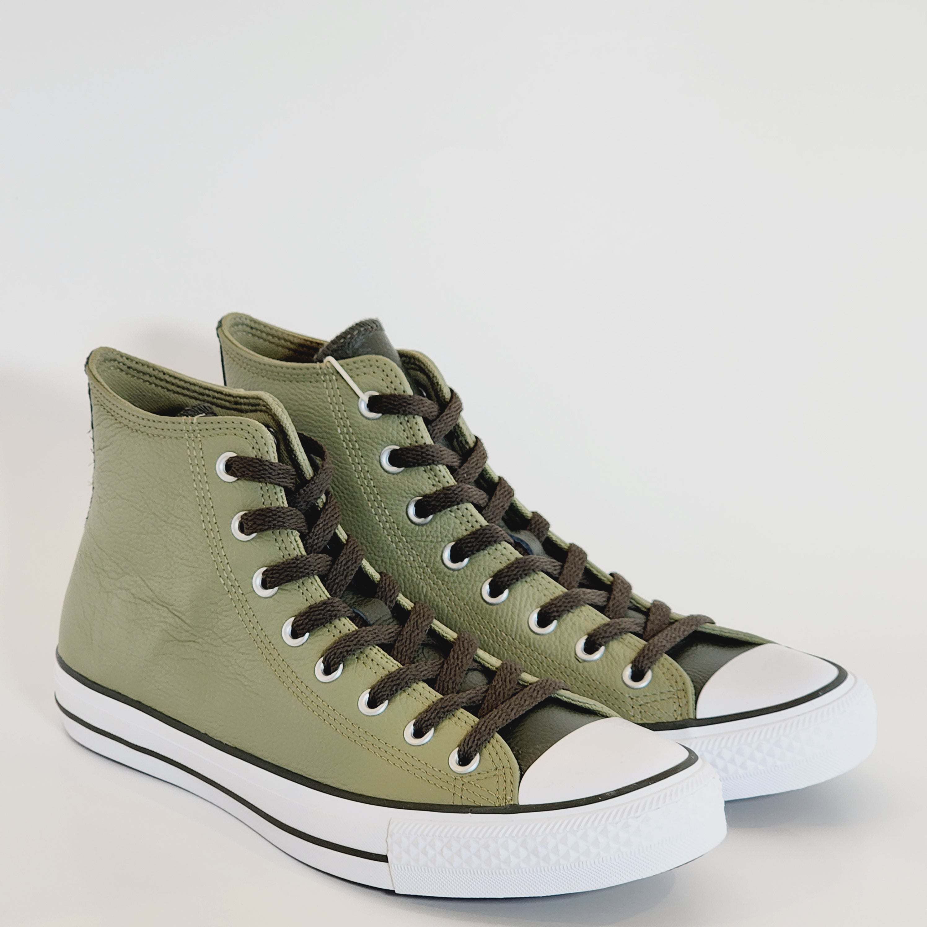 Converse CTAS Hi Mossy Sloth/Cave Green Leather Unisex Sneakers A06571C NWT