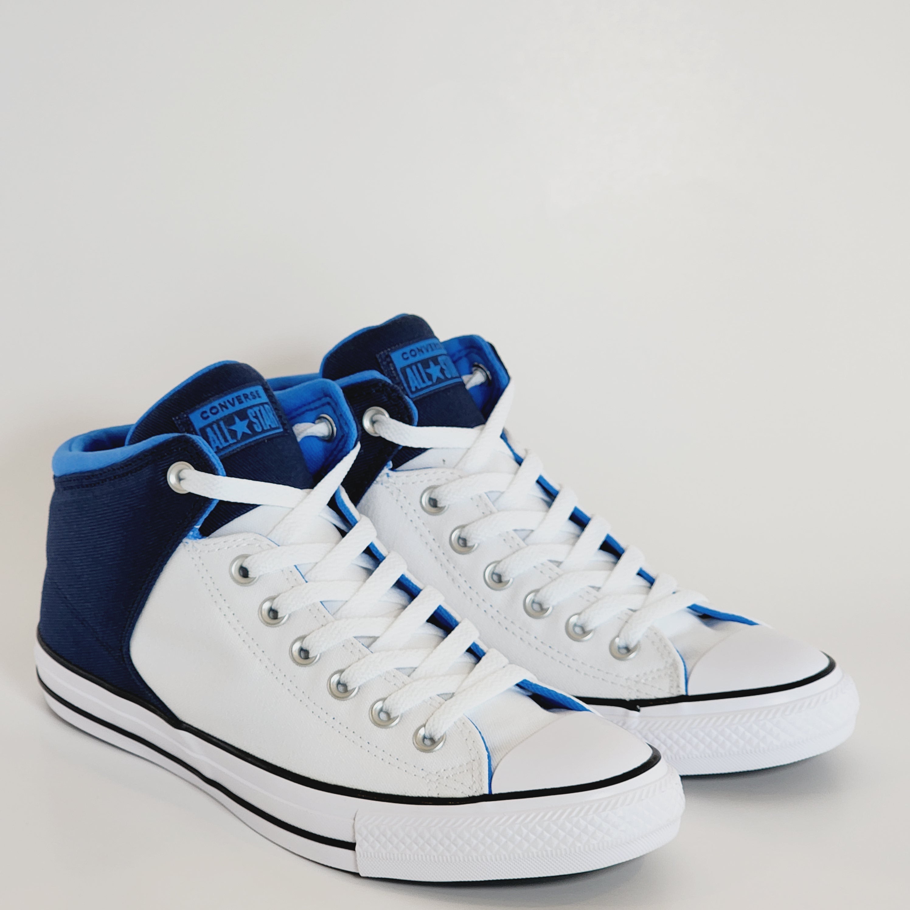 Converse CTAS Mid Malden Street Crafted White/Navy Unisex Sneakers A06591F NWT