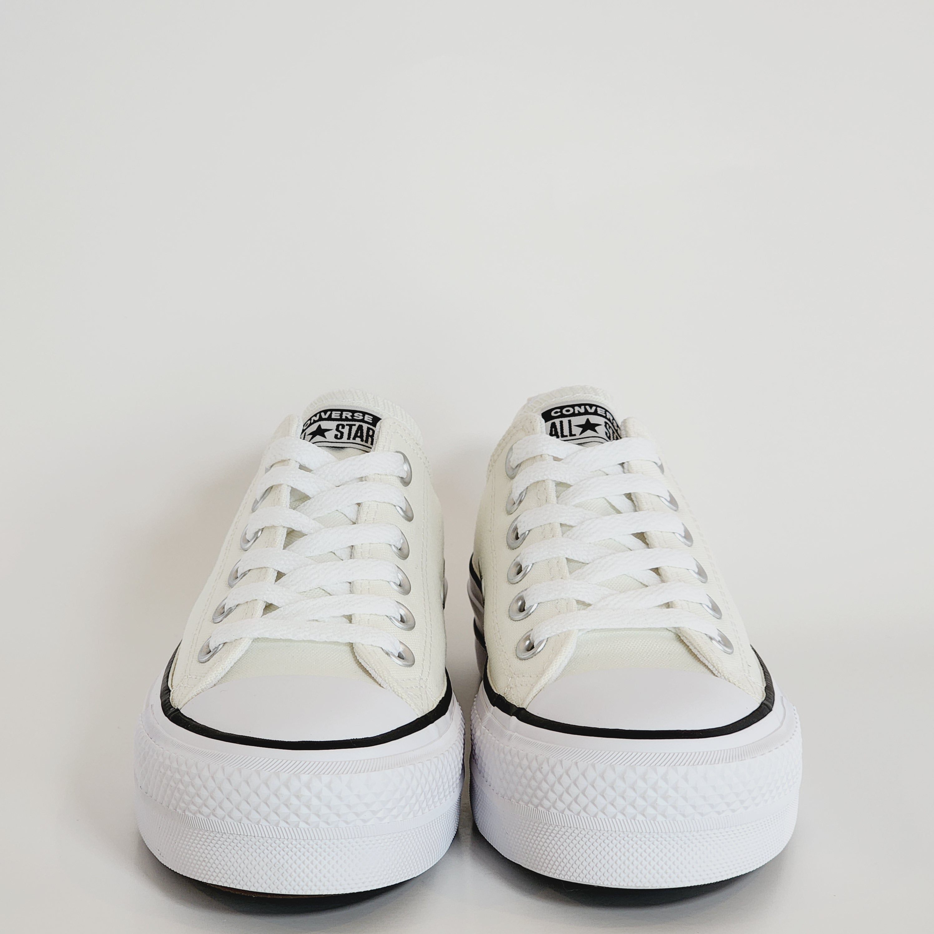 Converse CTAS Lift Ox Egret/White/Black Canvas Platform Sneakers A09992C NWT