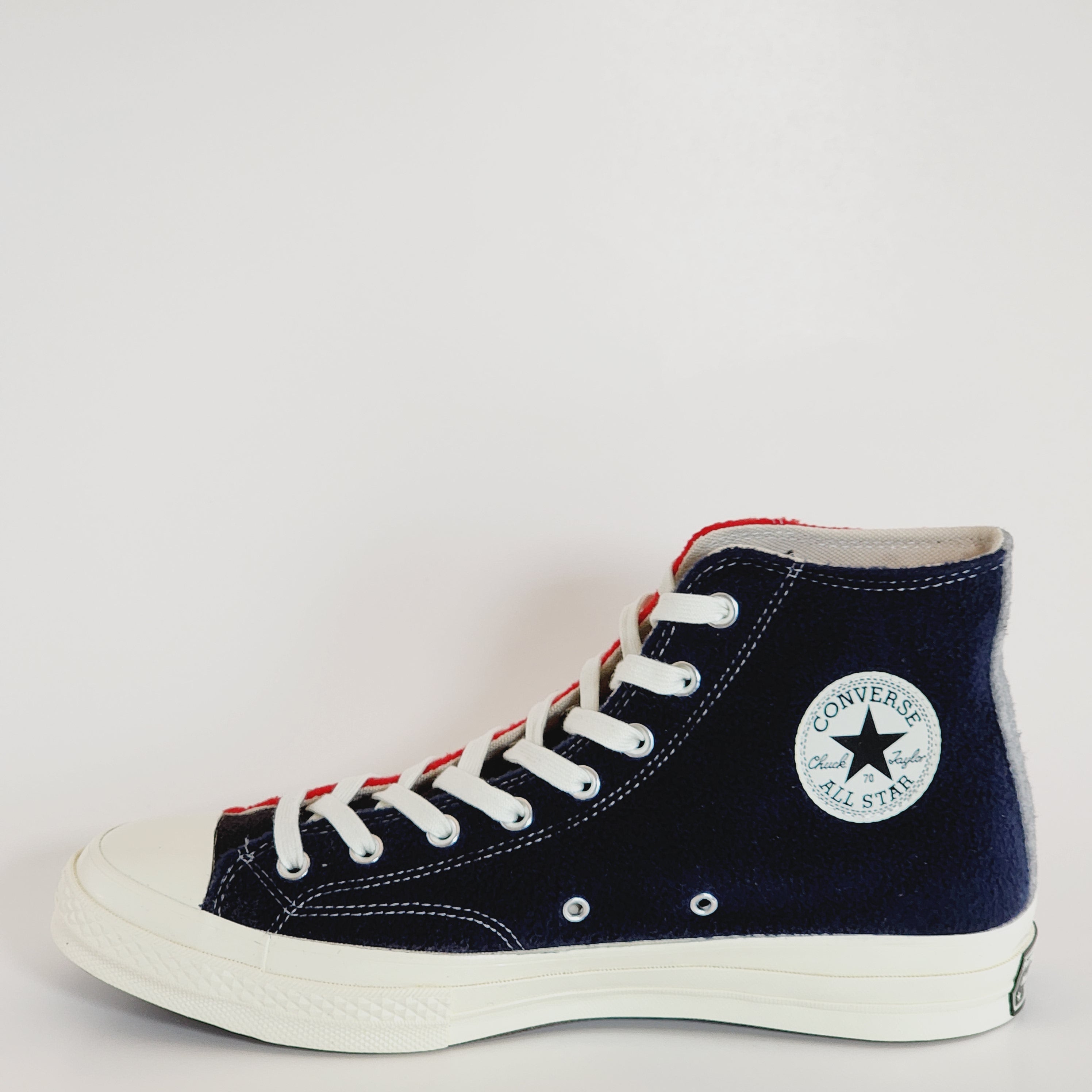 Converse Chuck 70 Hi Upcycle Fleece Red/Blue/Black Unisex Sneakers 172267C NWT