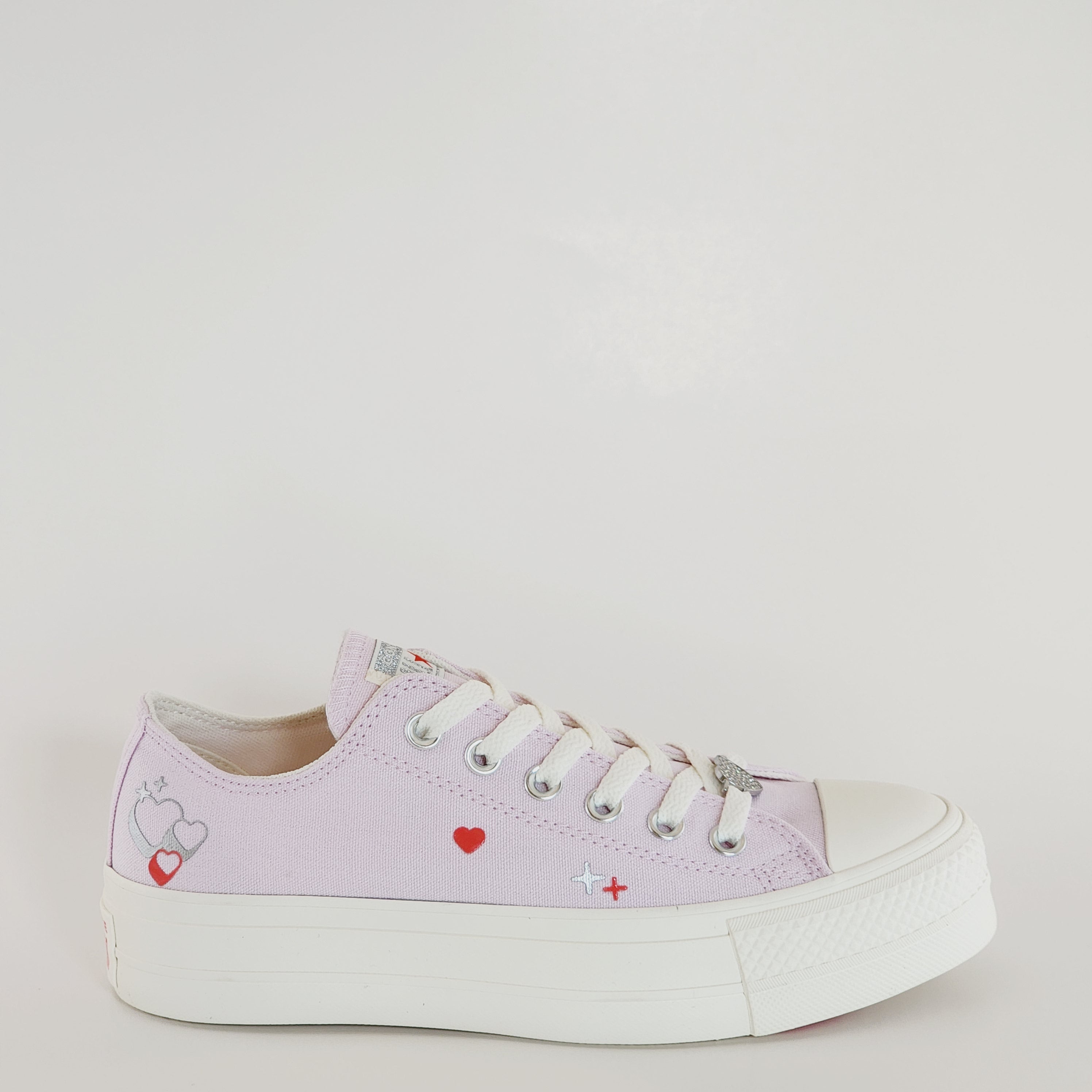 Converse CTAS Lift Ox Y2K Heart Lilac Daze Canvas Platform Sneakers A09115C NWT