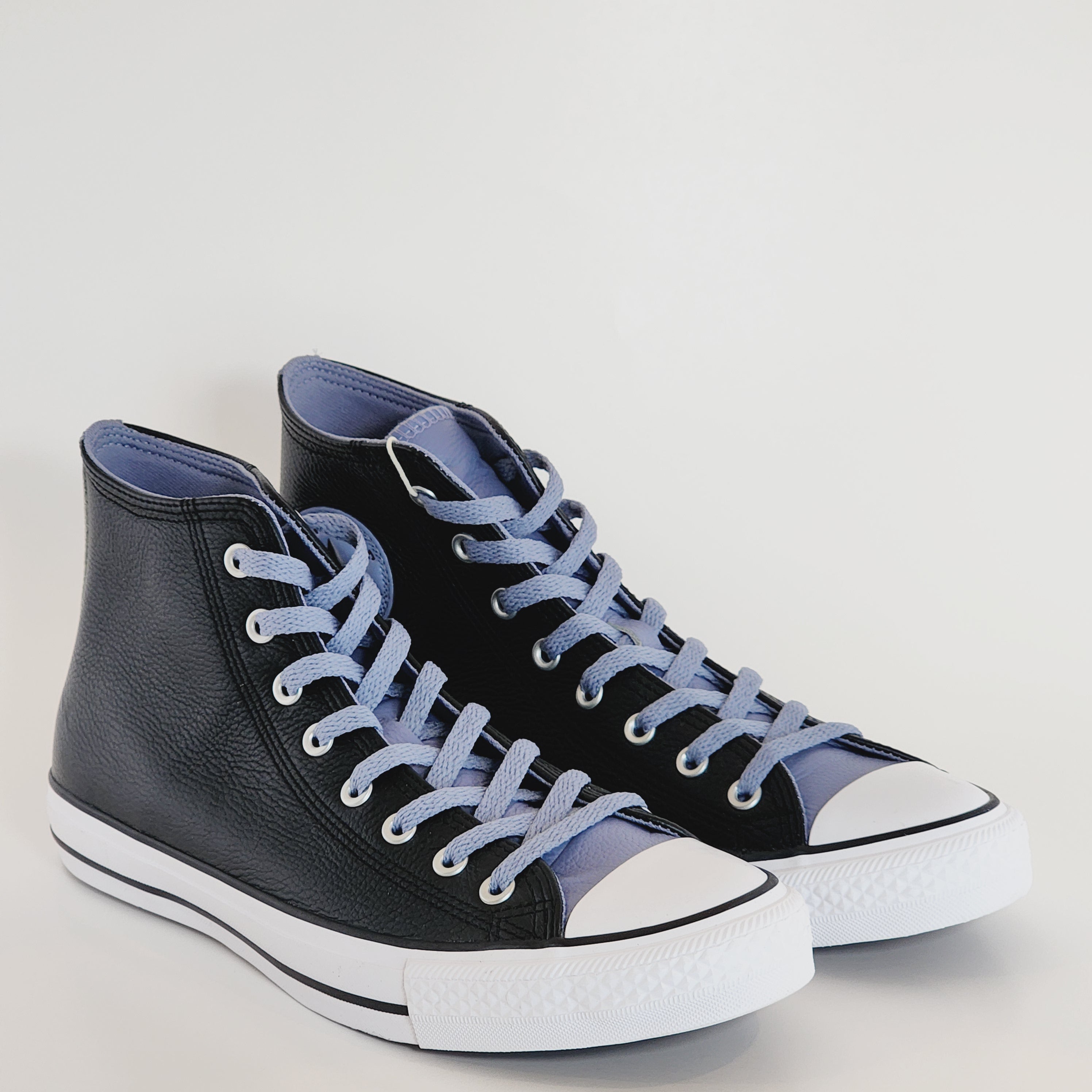 Converse CTAS Hi Black/Thunder Daze Blue Leather Unisex Sneakers A06570C NWT