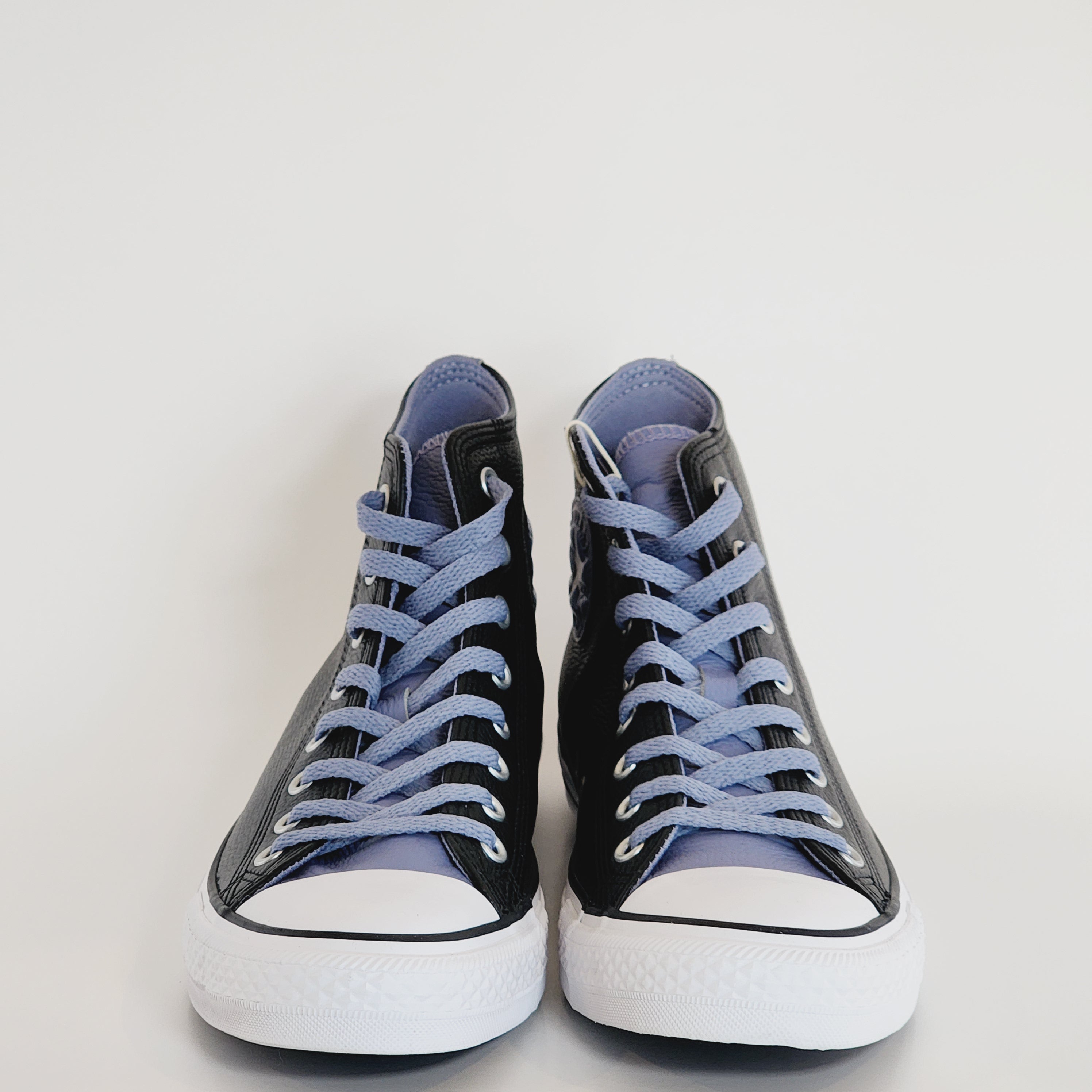 Converse CTAS Hi Black/Thunder Daze Blue Leather Unisex Sneakers A06570C NWT