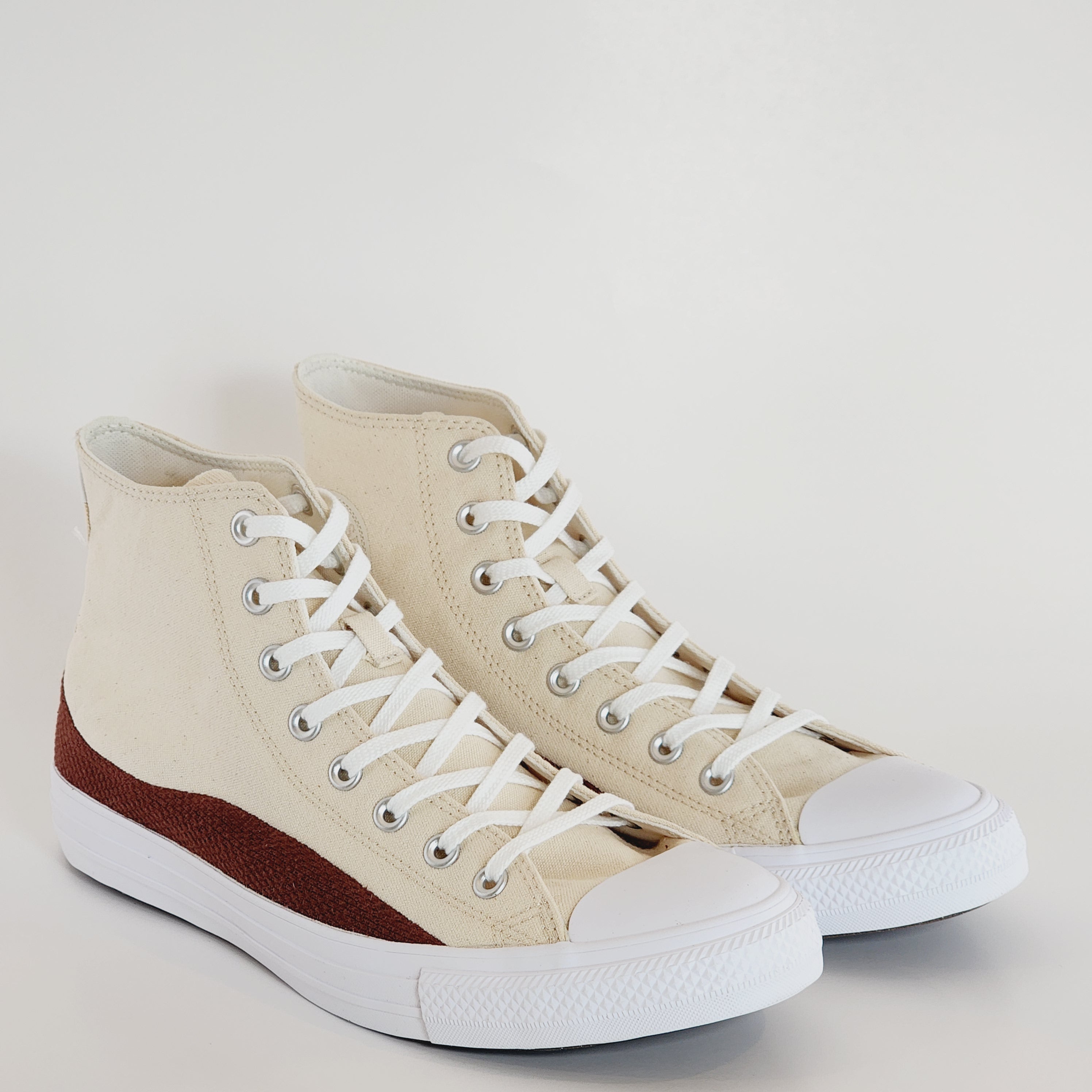 Converse CTAS Hi Craft Mix 'Natural Red Oak' Canvas Unisex Sneakers A02782F NWT