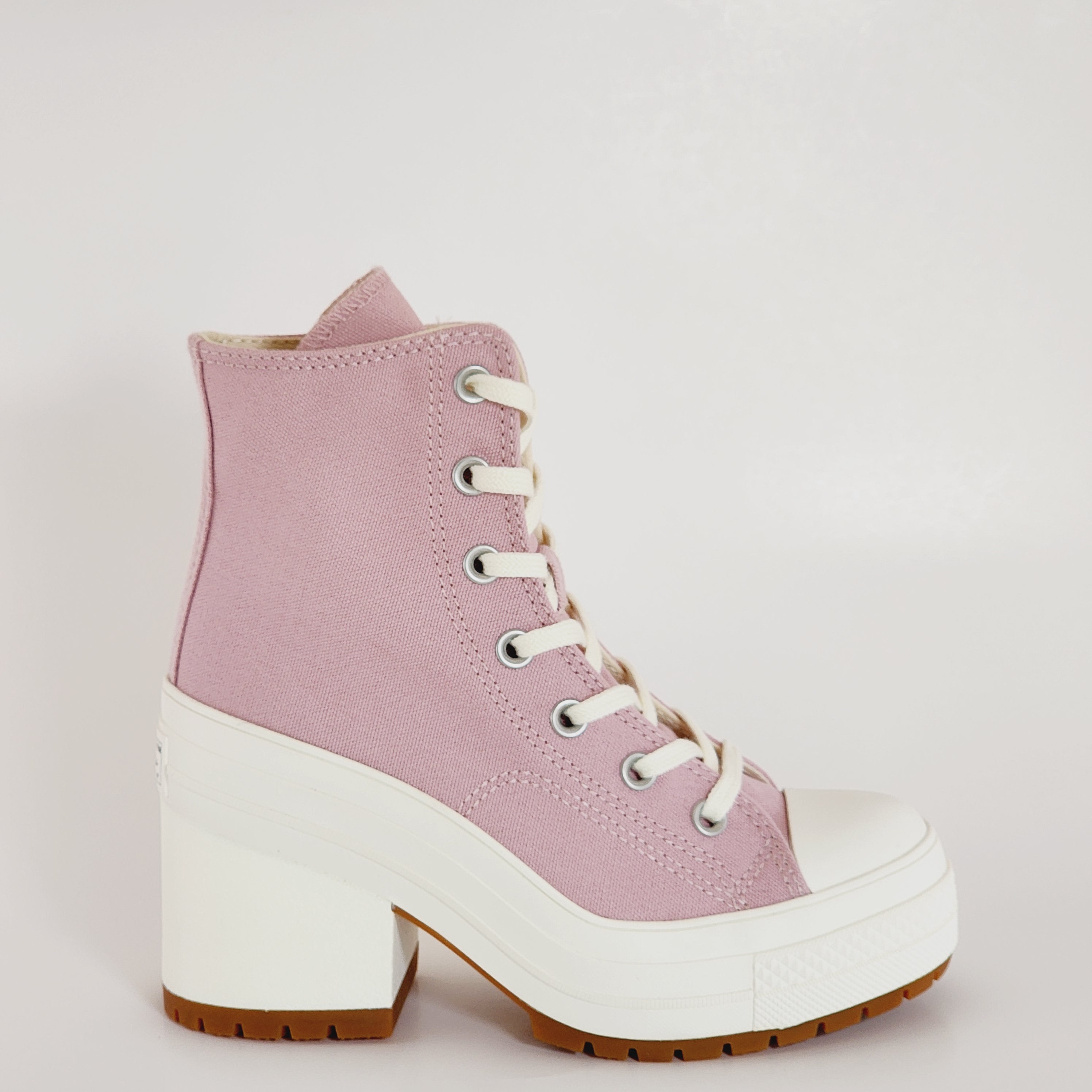 Converse Chuck 70 De Luxe Heel Static Pink Women's Platform Boots A06433C NWT