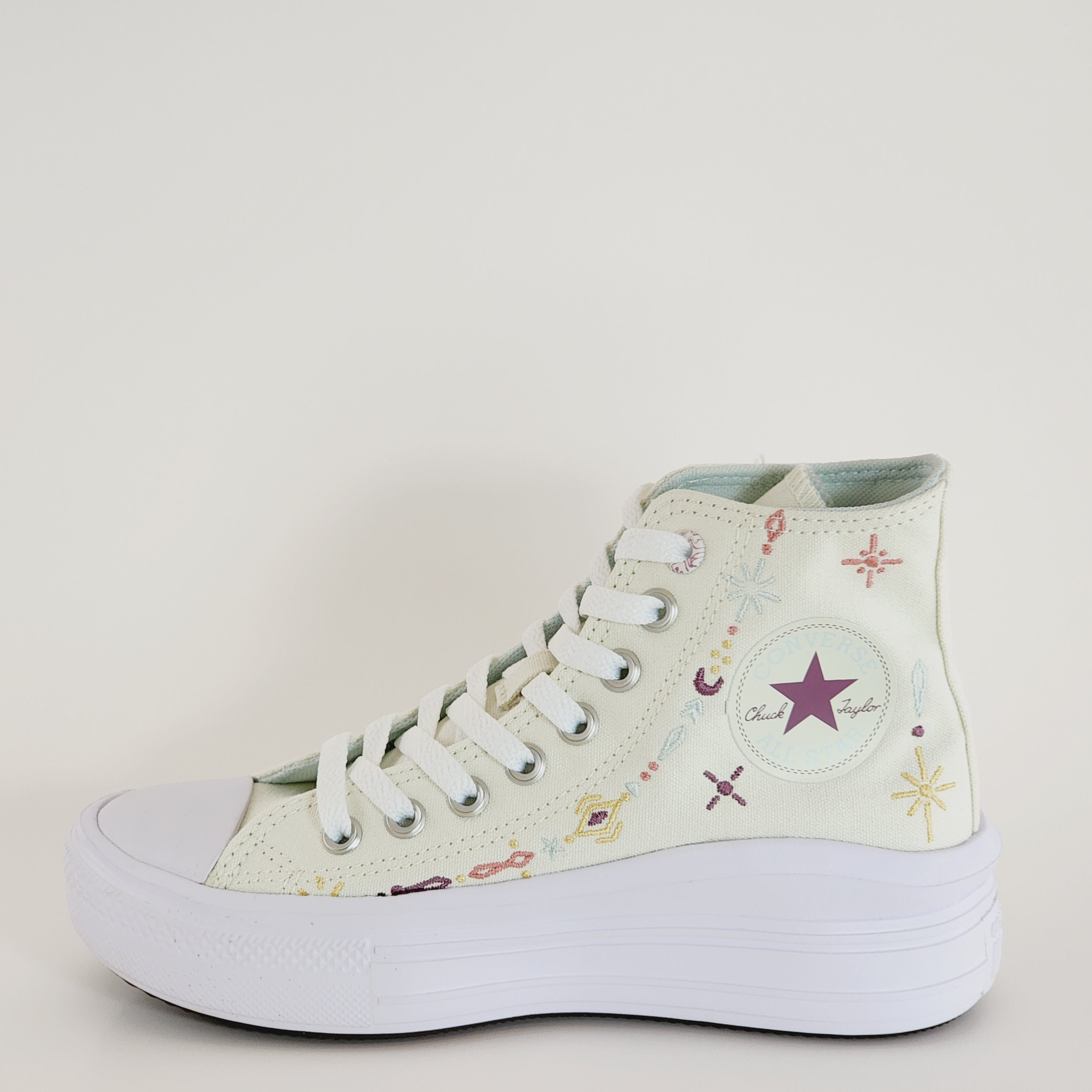 Converse CTAS Move Hi Alchemy Embroidery Women's Platform Sneakers A08835C NWT