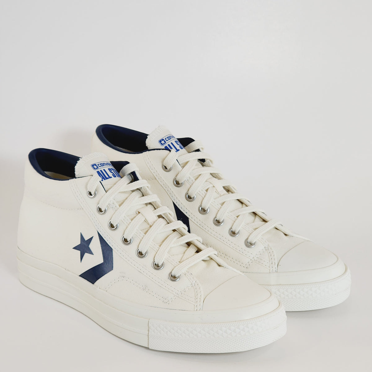 Converse Star Player 76 Hi Egret/Navy/Blue Unisex Sneakers A10407C NWT