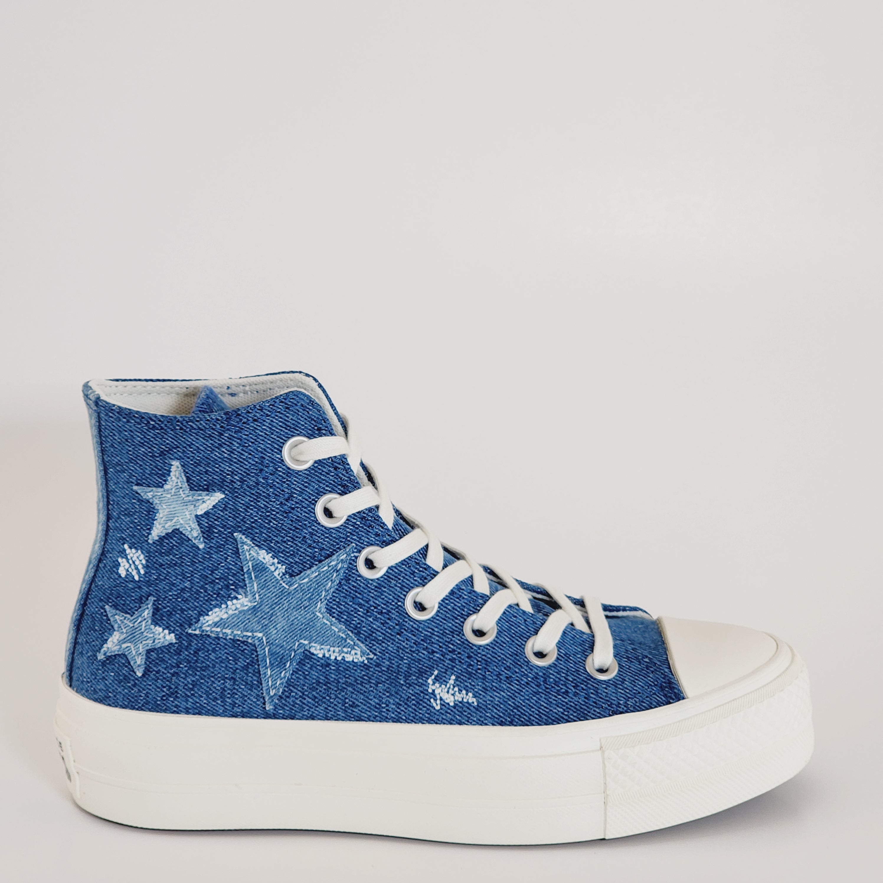 Converse CTAS Lift Hi Denim Navy/Egret Women's Platform Sneakers A12045C NWT